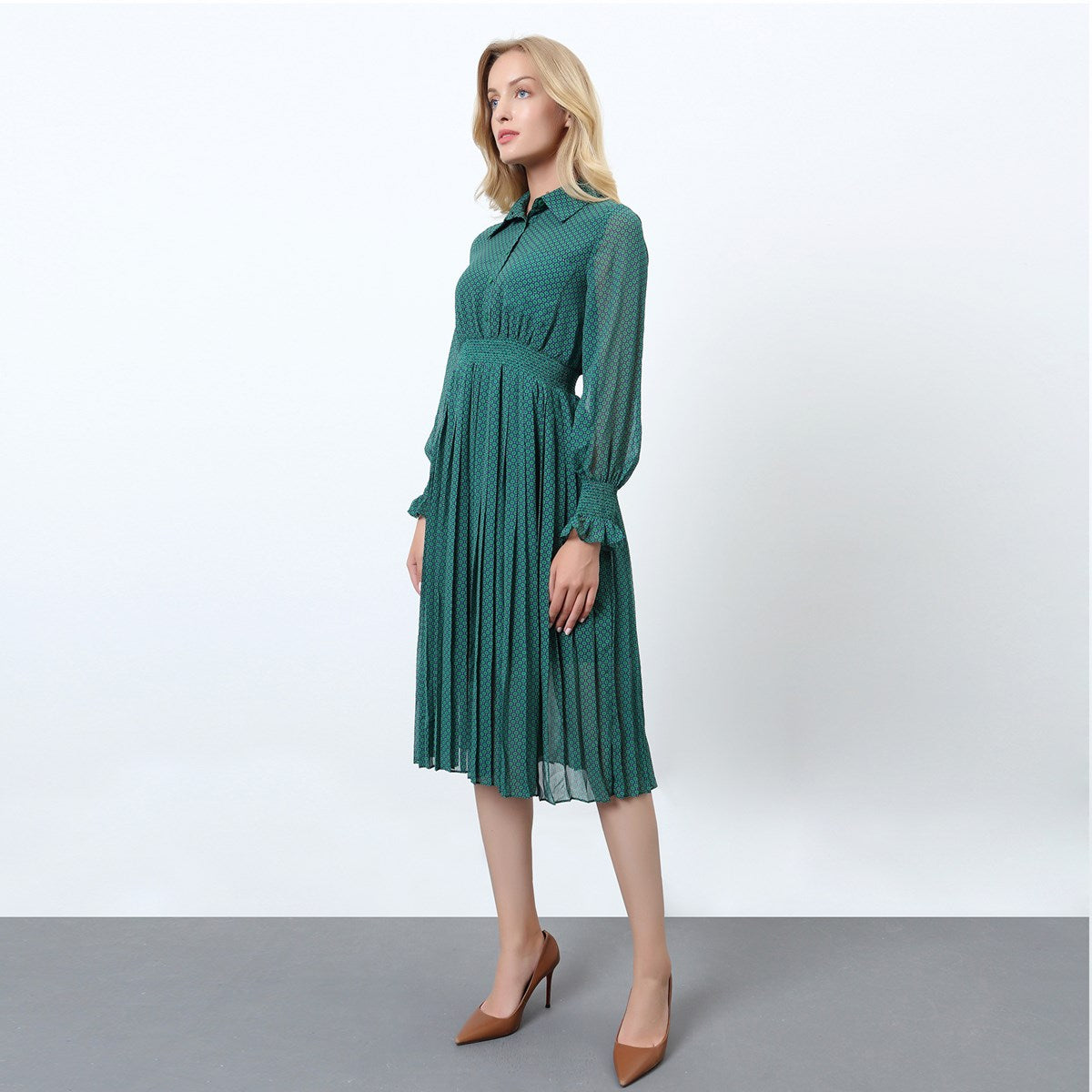 Robe-chemisier rétro