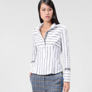 Chemise ajustée à rayures