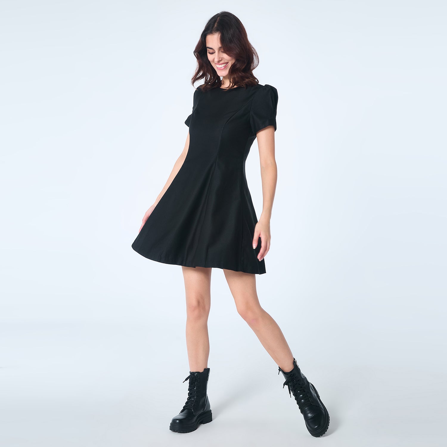 Robe patineuse satin