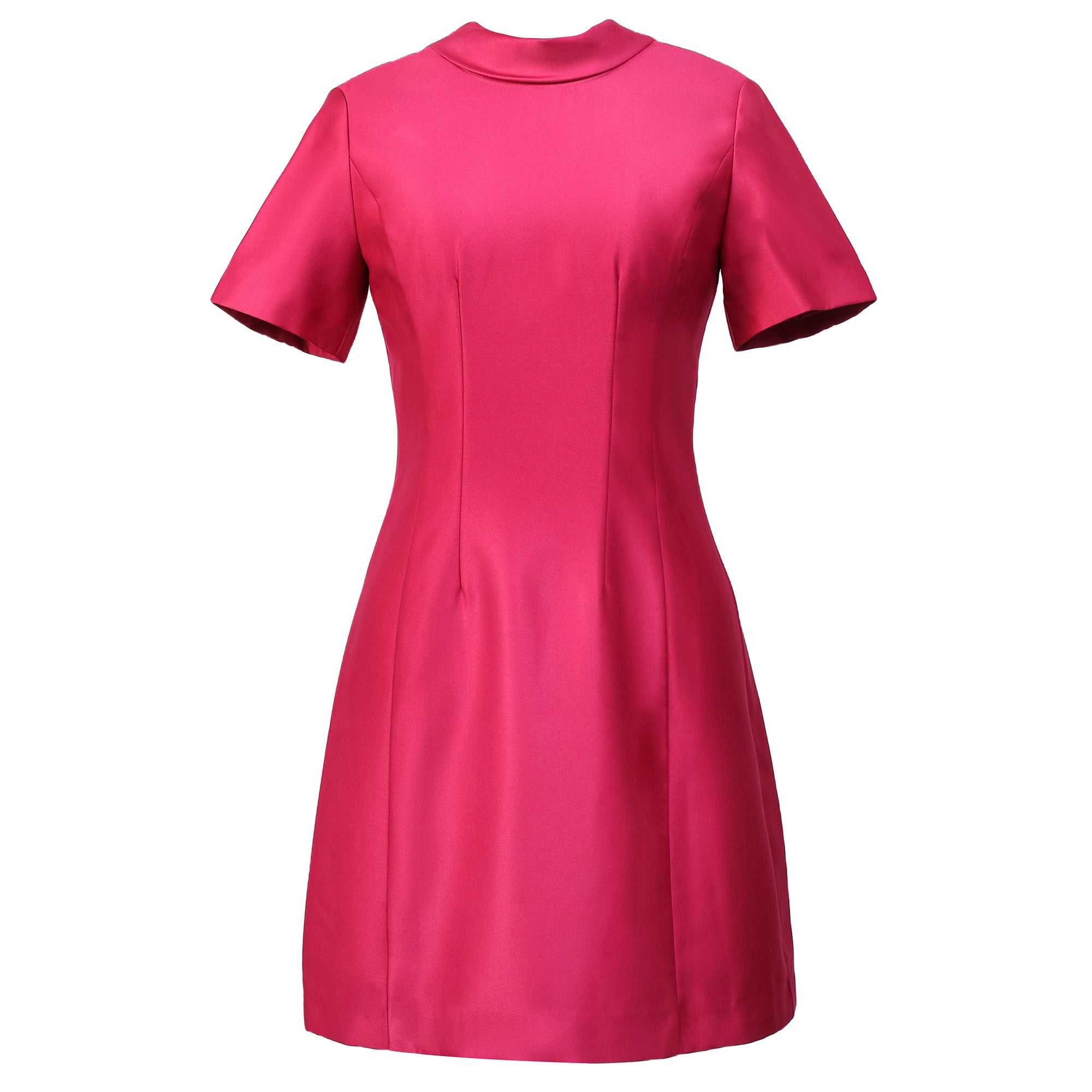 Robe courte en taffetas avec nœud dans le dos