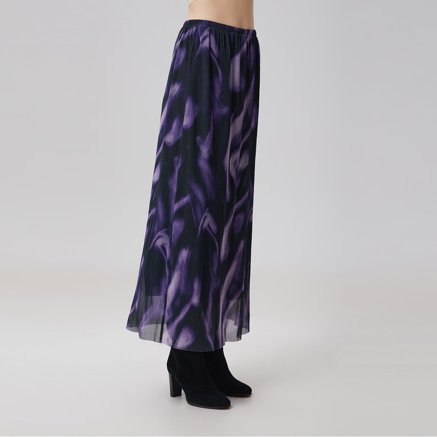 Jupe longue à imprimé abstrait