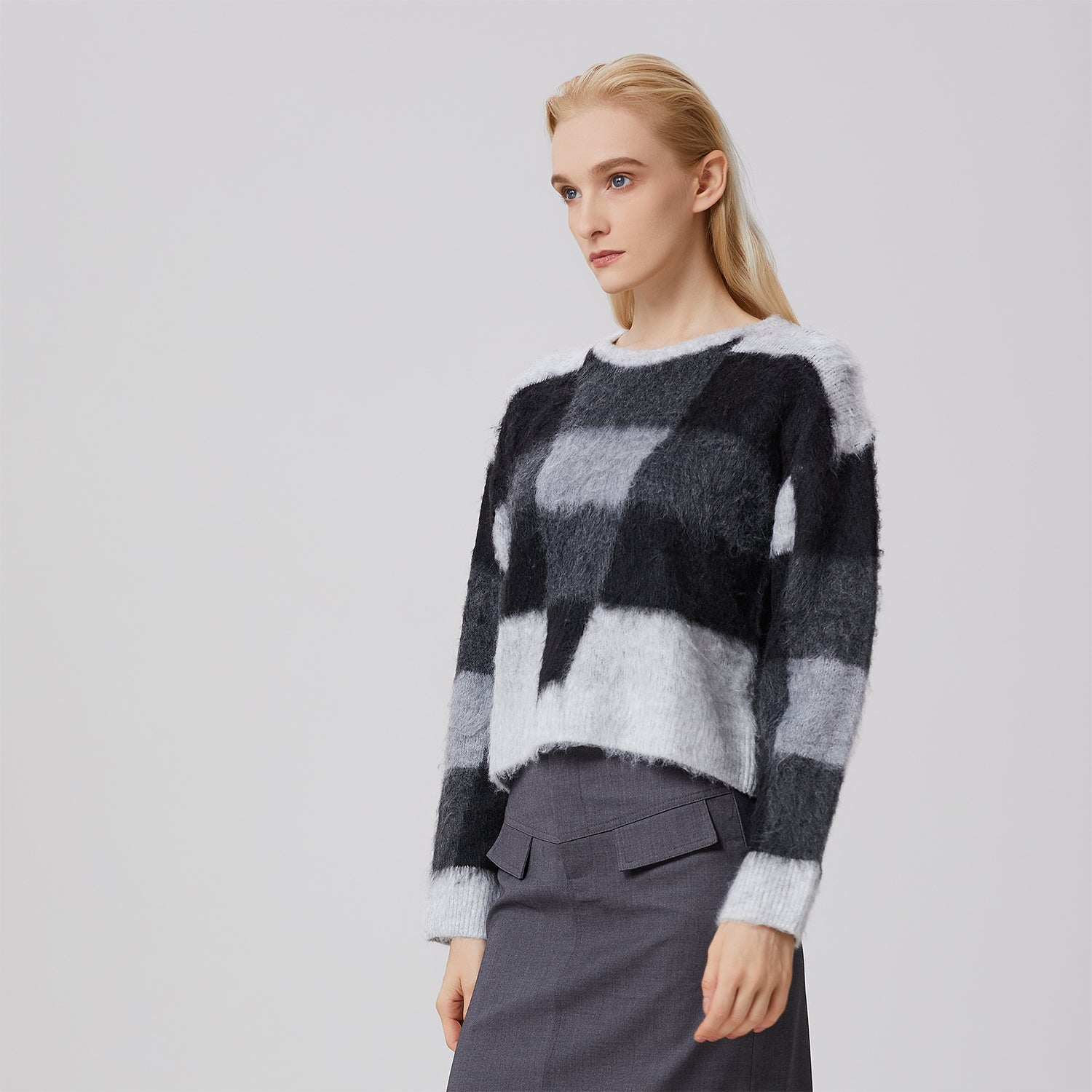 Pull ample à motif géométrique