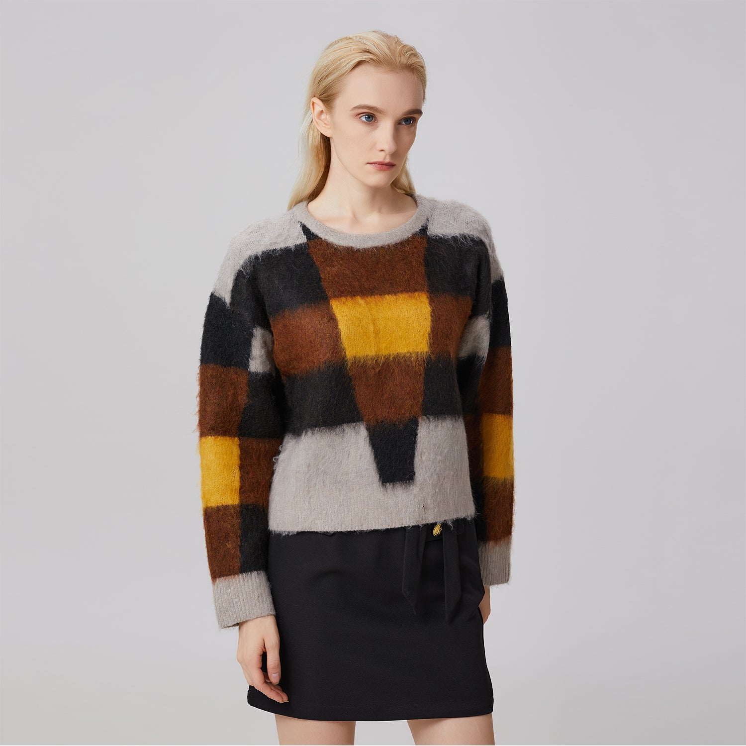 Pull ample à motif géométrique