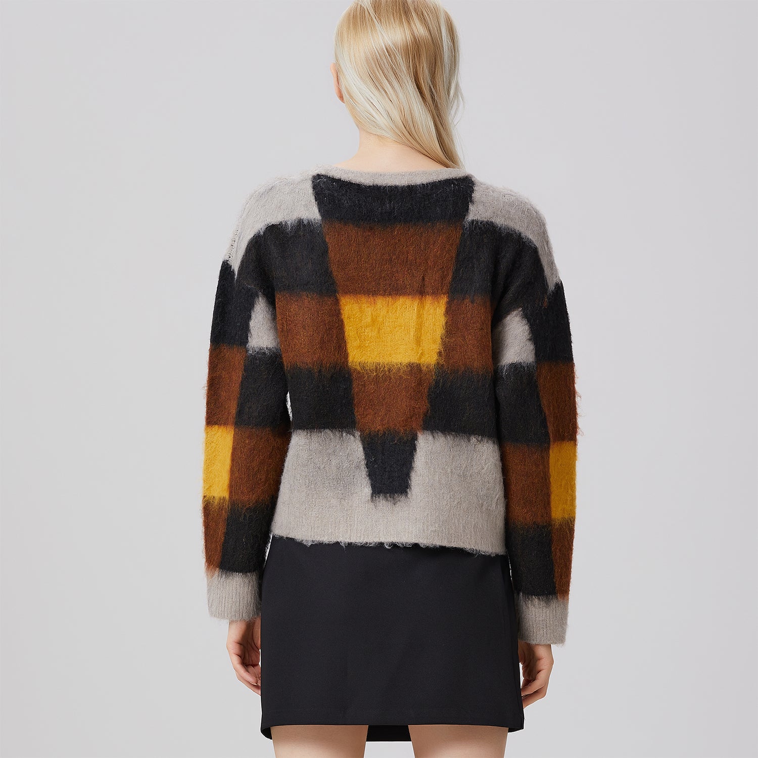 Pull ample à motif géométrique