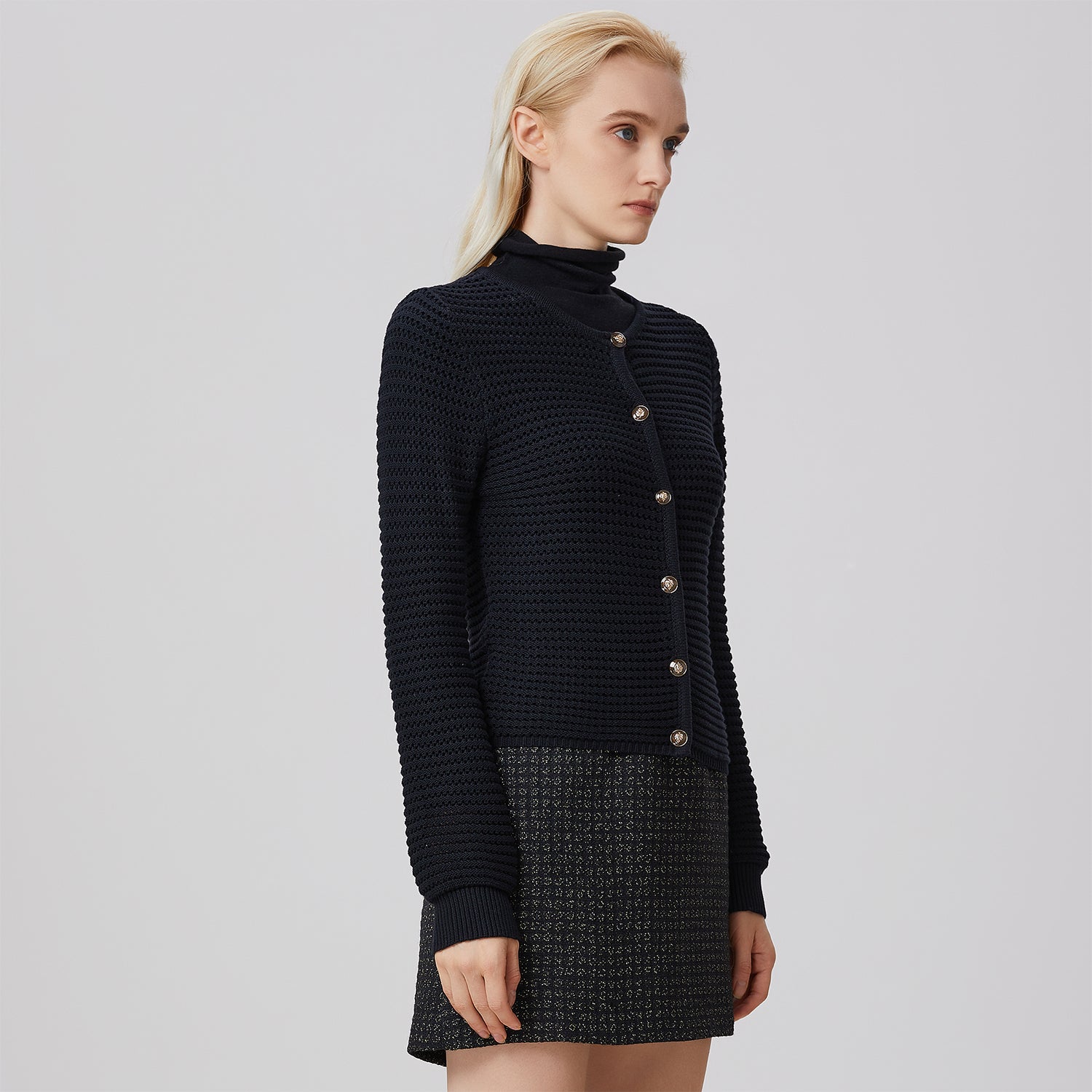 Cardigan en maille texturée