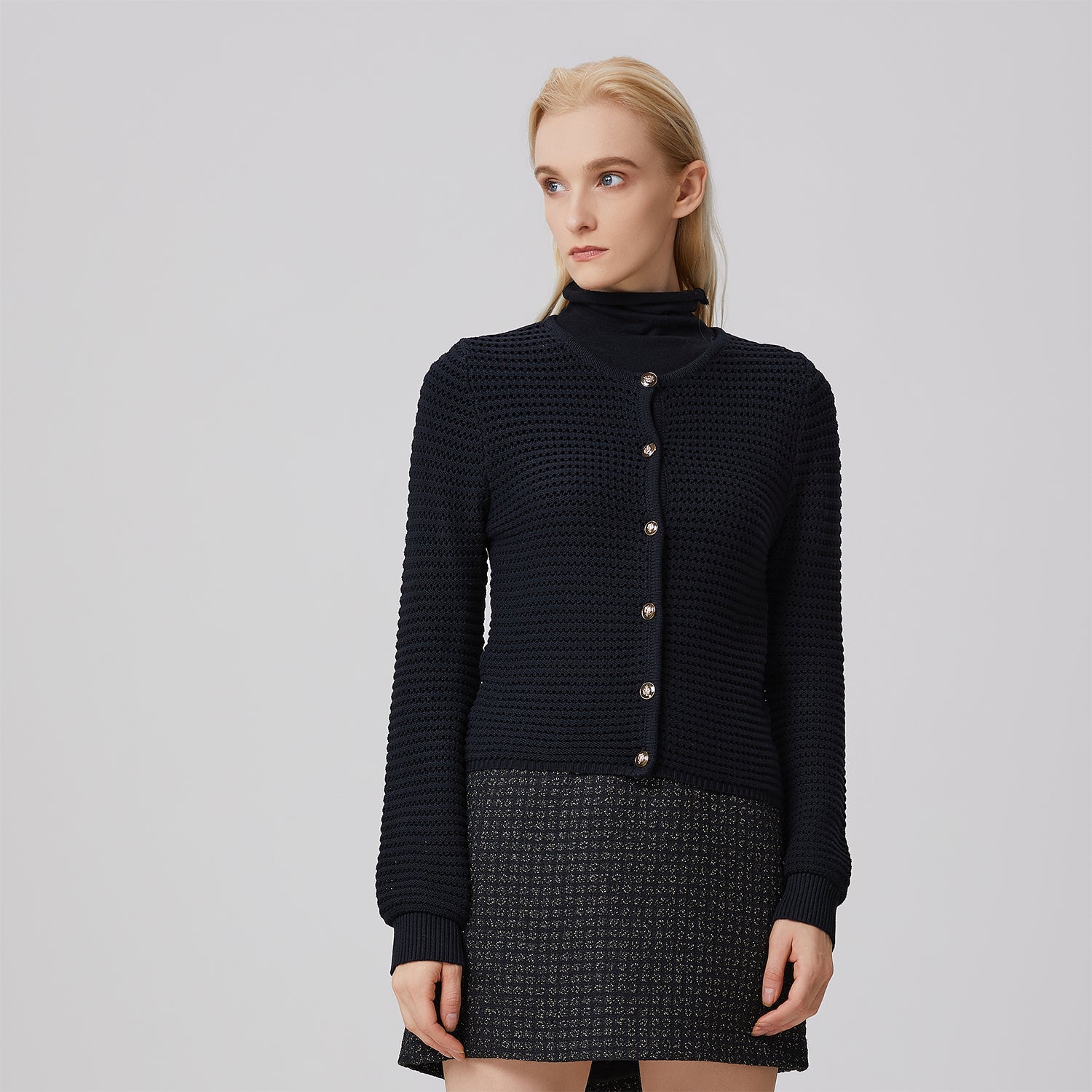 Cardigan en maille texturée