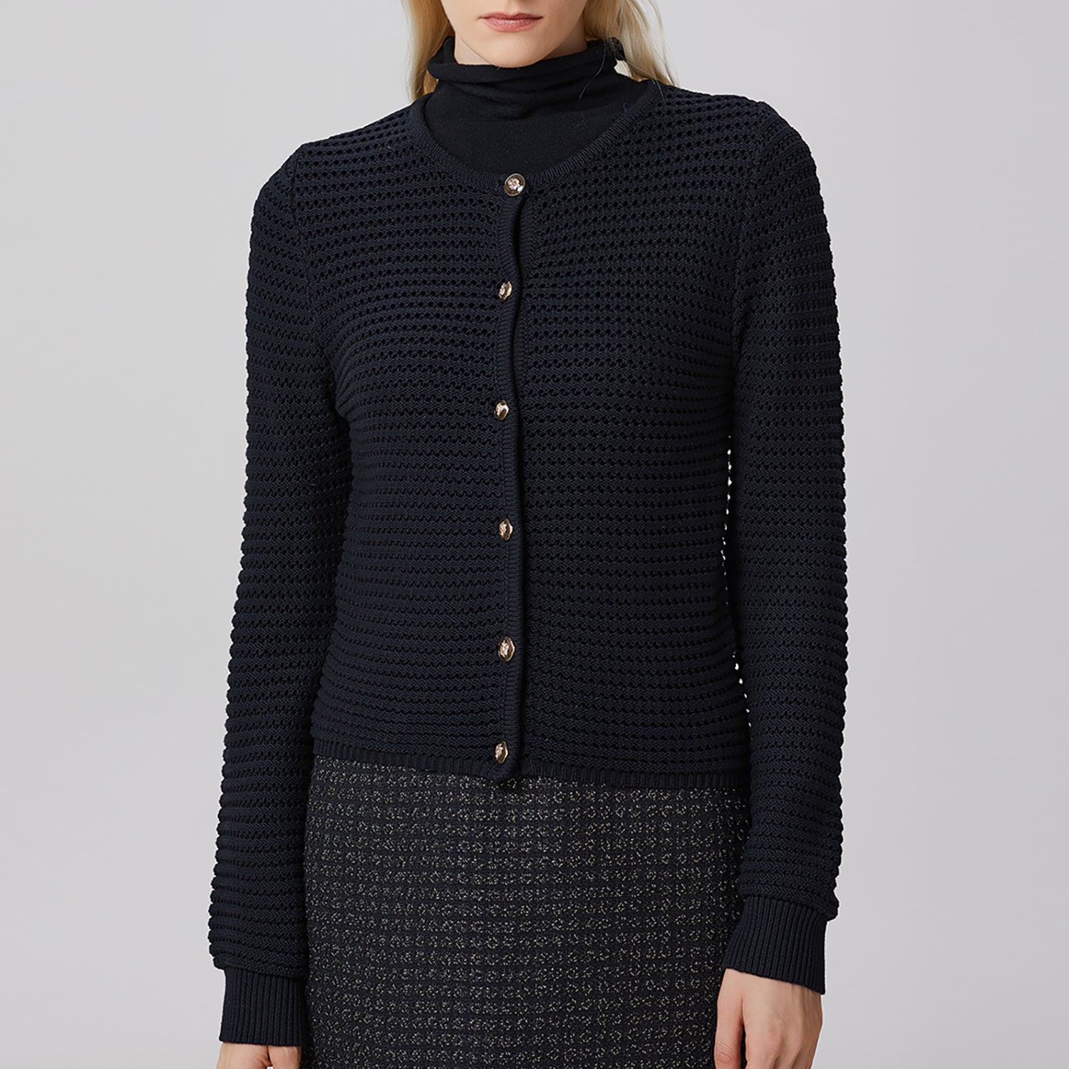 Cardigan en maille texturée