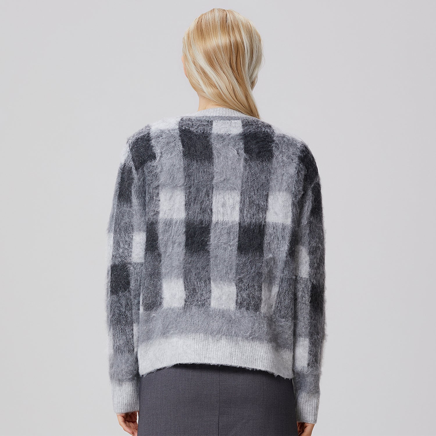 Cardigan à carreaux