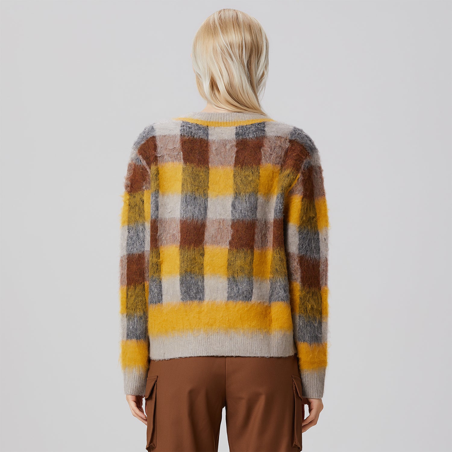 Cardigan à carreaux