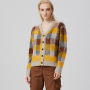 Cardigan à carreaux