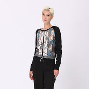 Cardigan à imprimé devant