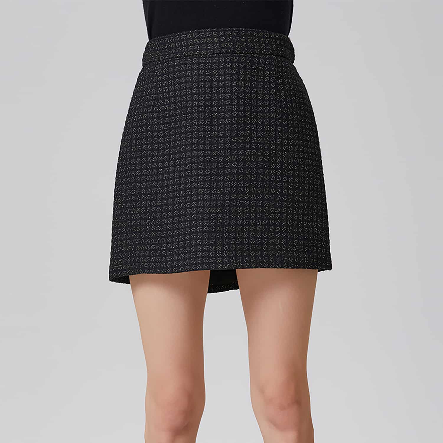 Mini-jupe tweed trapèze