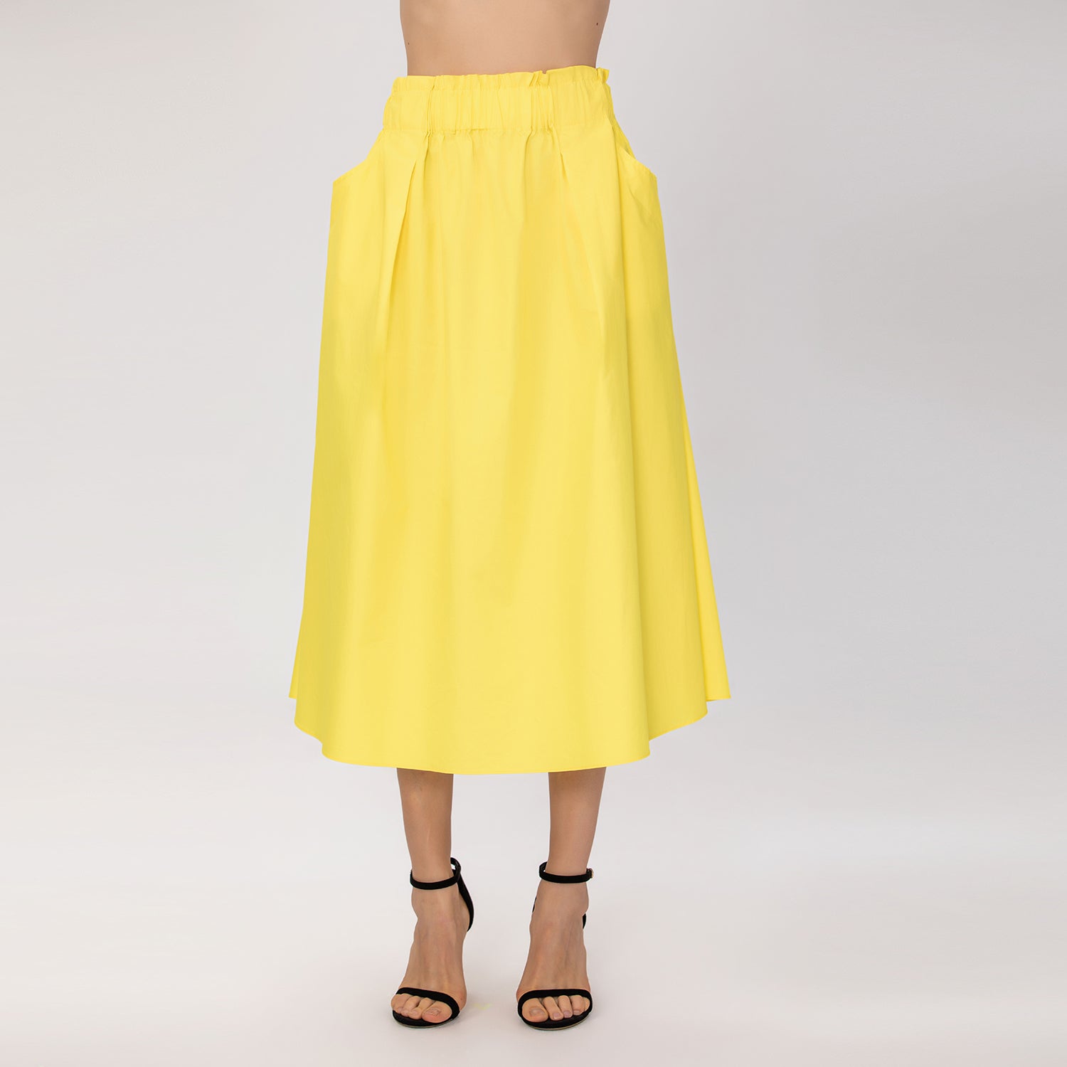 Jupe midi évasée en coton