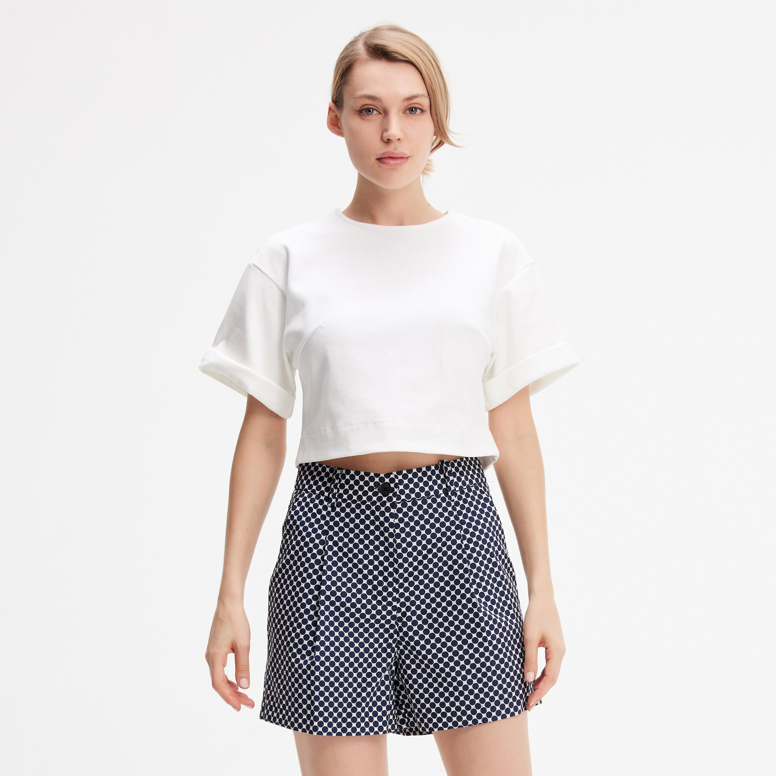 T-shirt coton court minimaliste