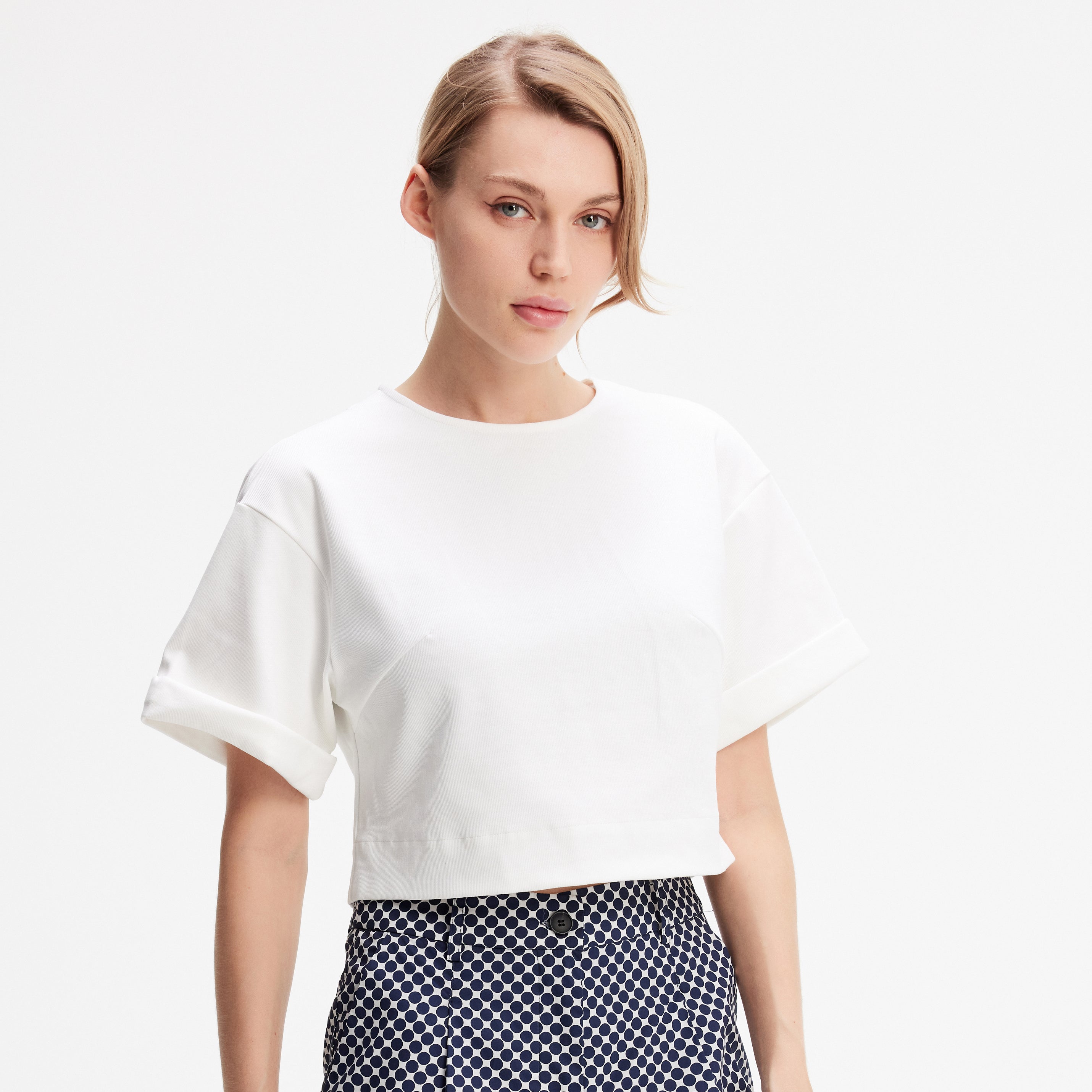 T-shirt coton court minimaliste