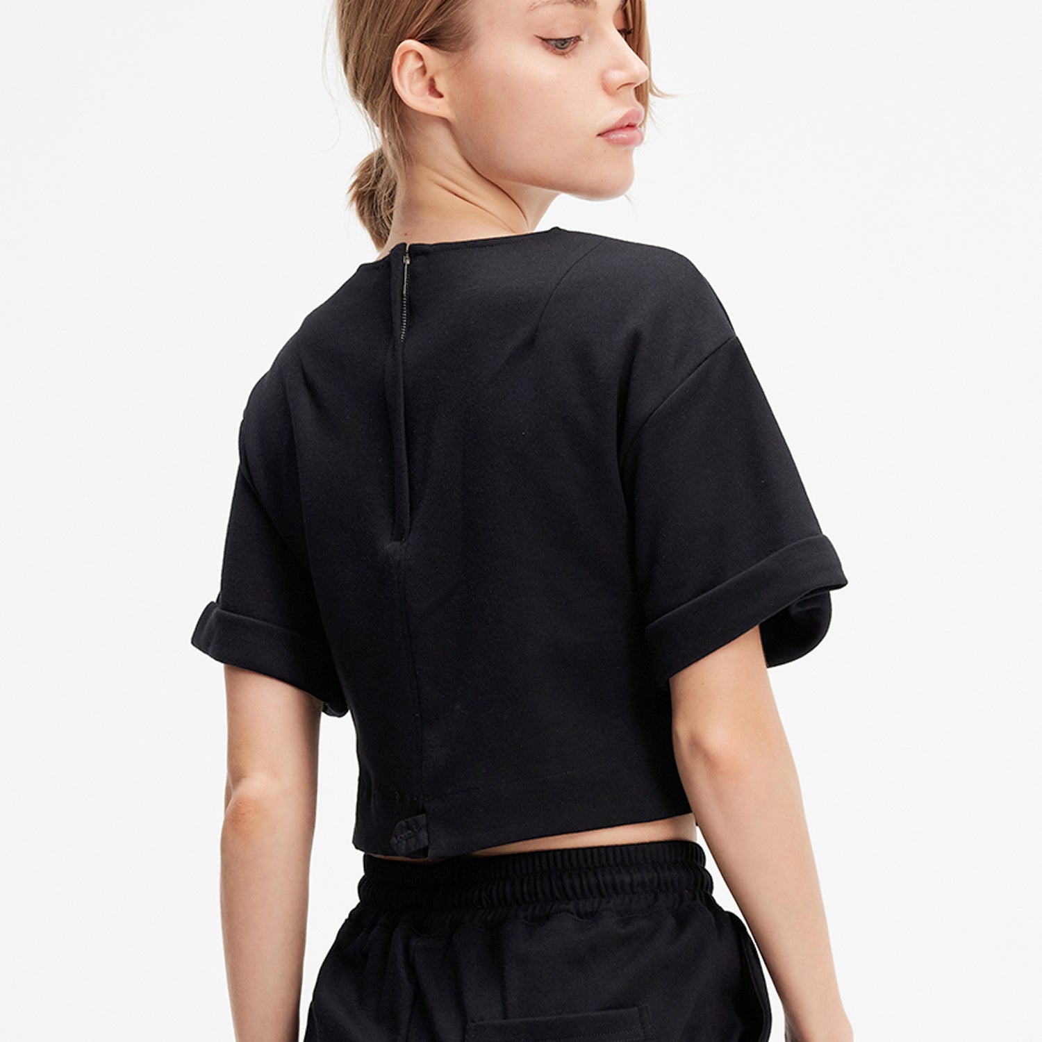 T-shirt coton court minimaliste