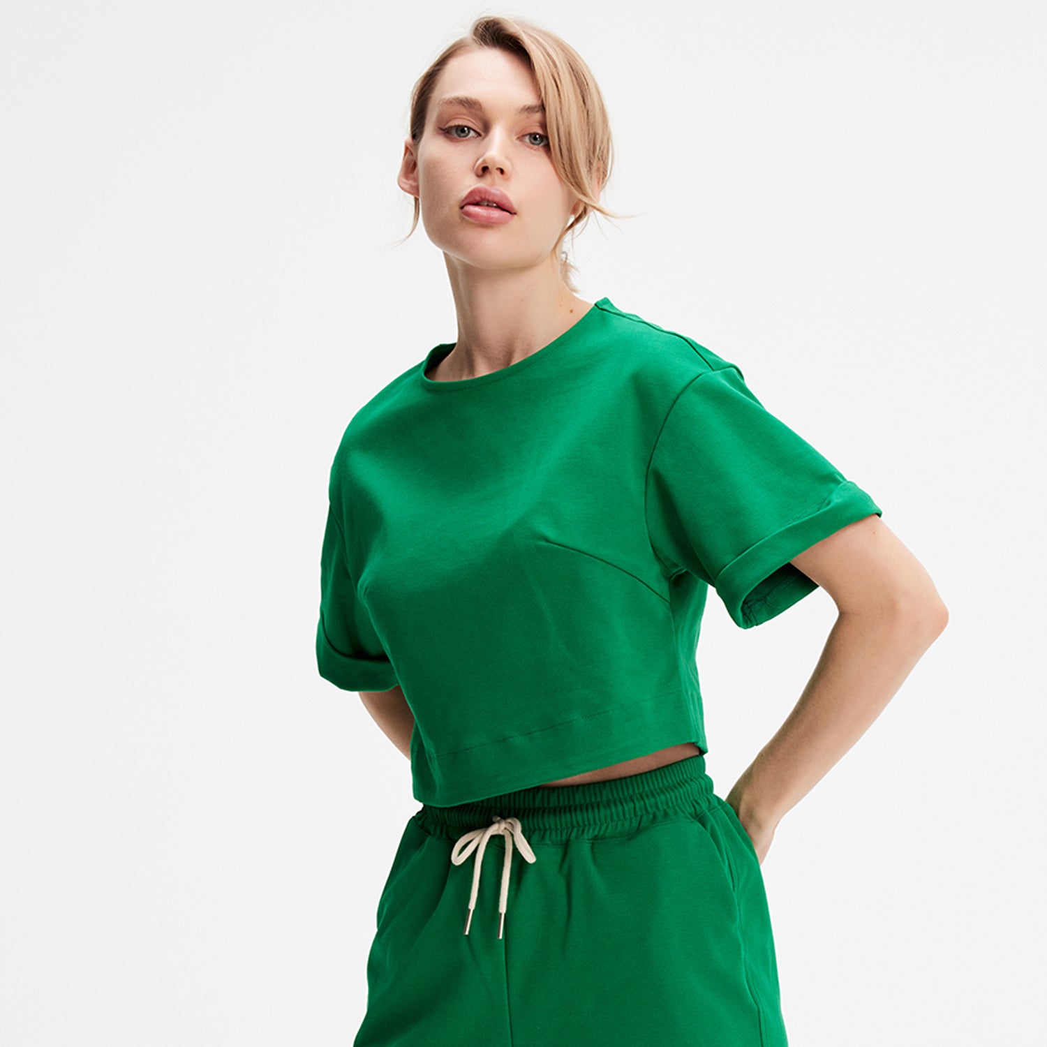 T-shirt coton court minimaliste