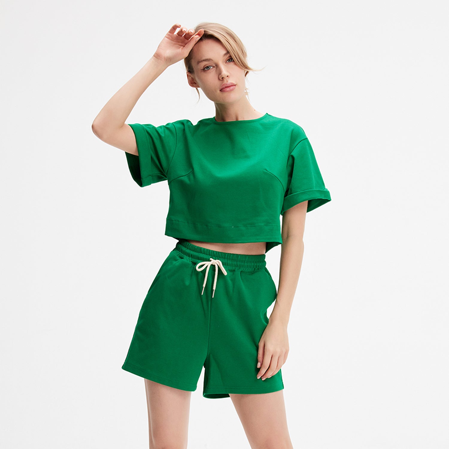 T-shirt coton court minimaliste