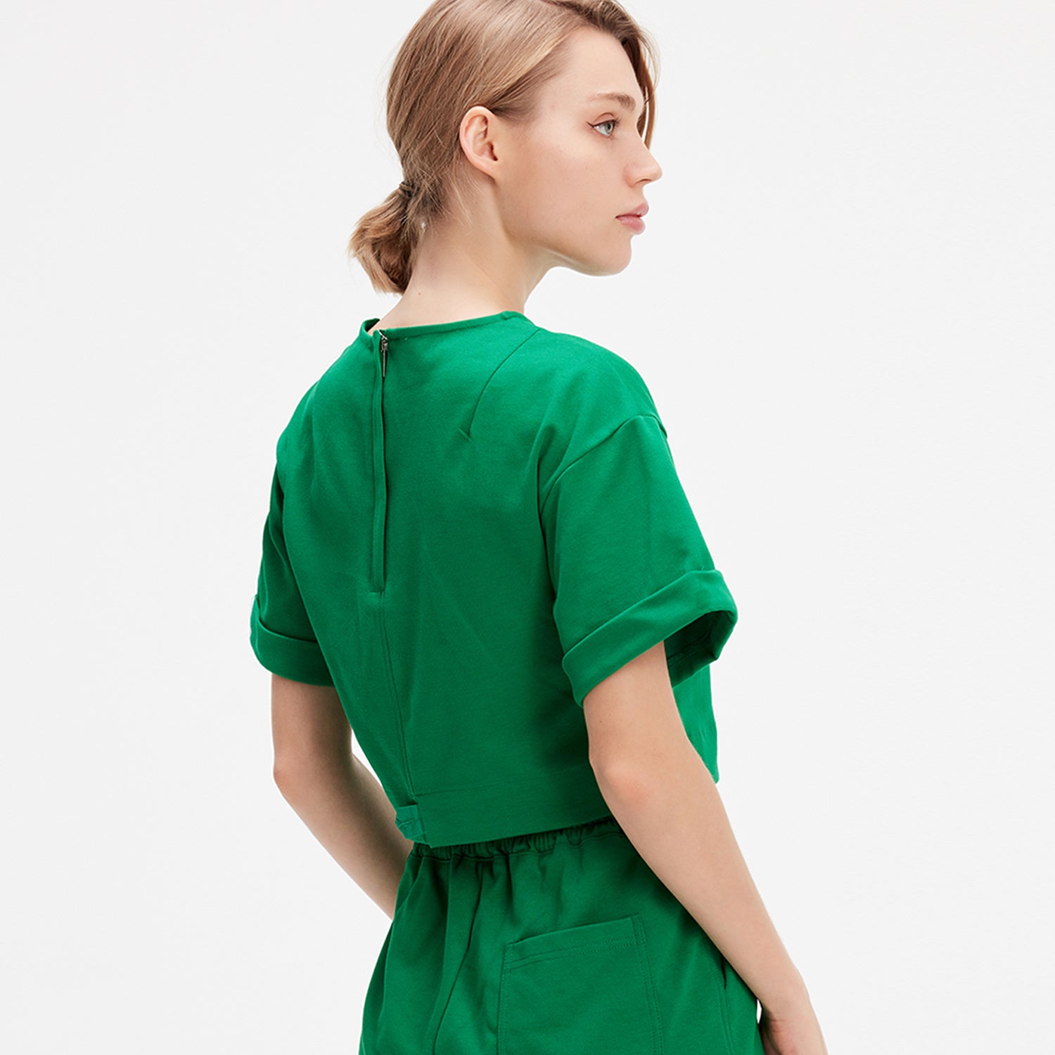 T-shirt coton court minimaliste