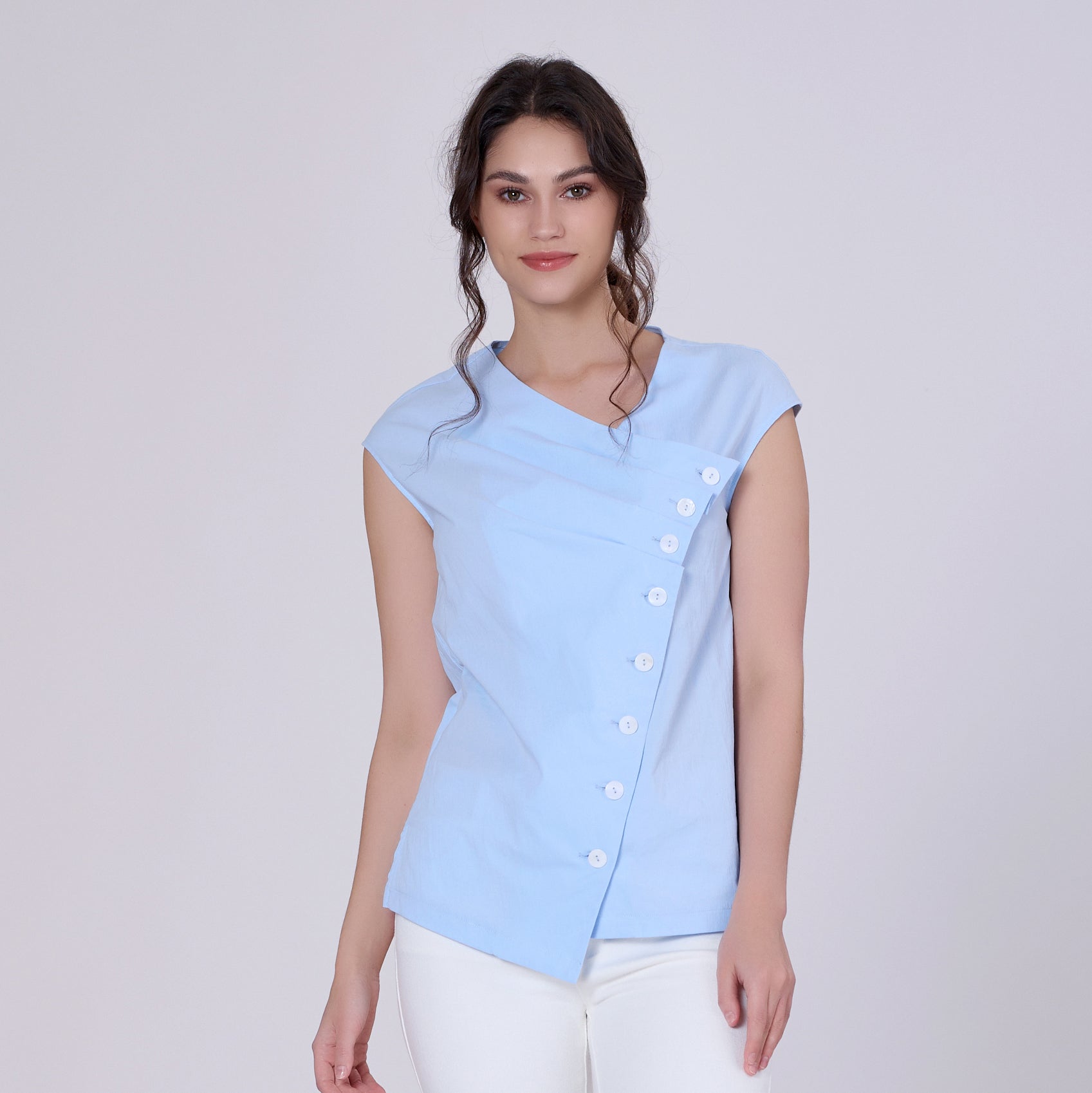 Top portefeuille asymétrique à plis