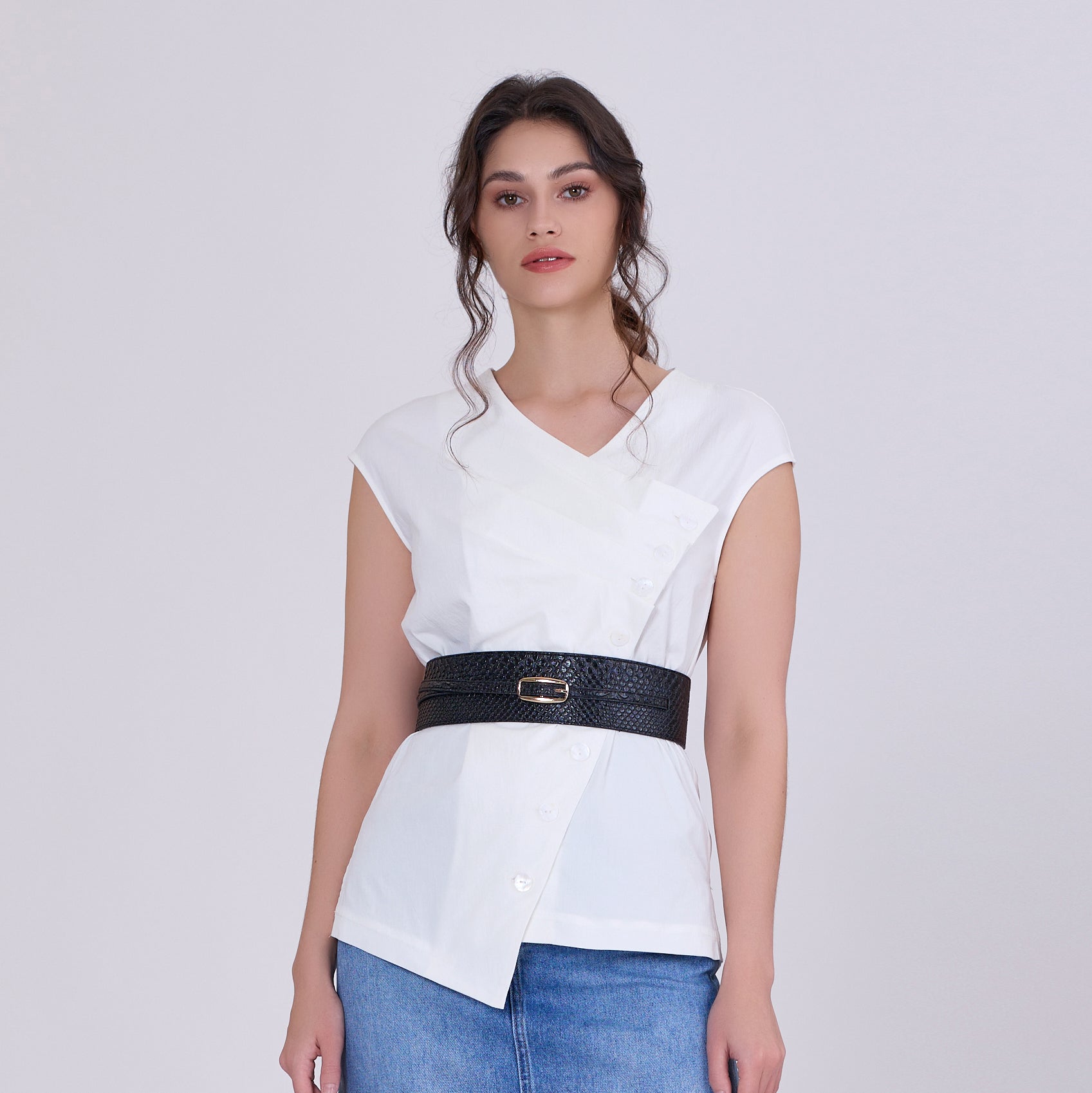 Top portefeuille asymétrique à plis