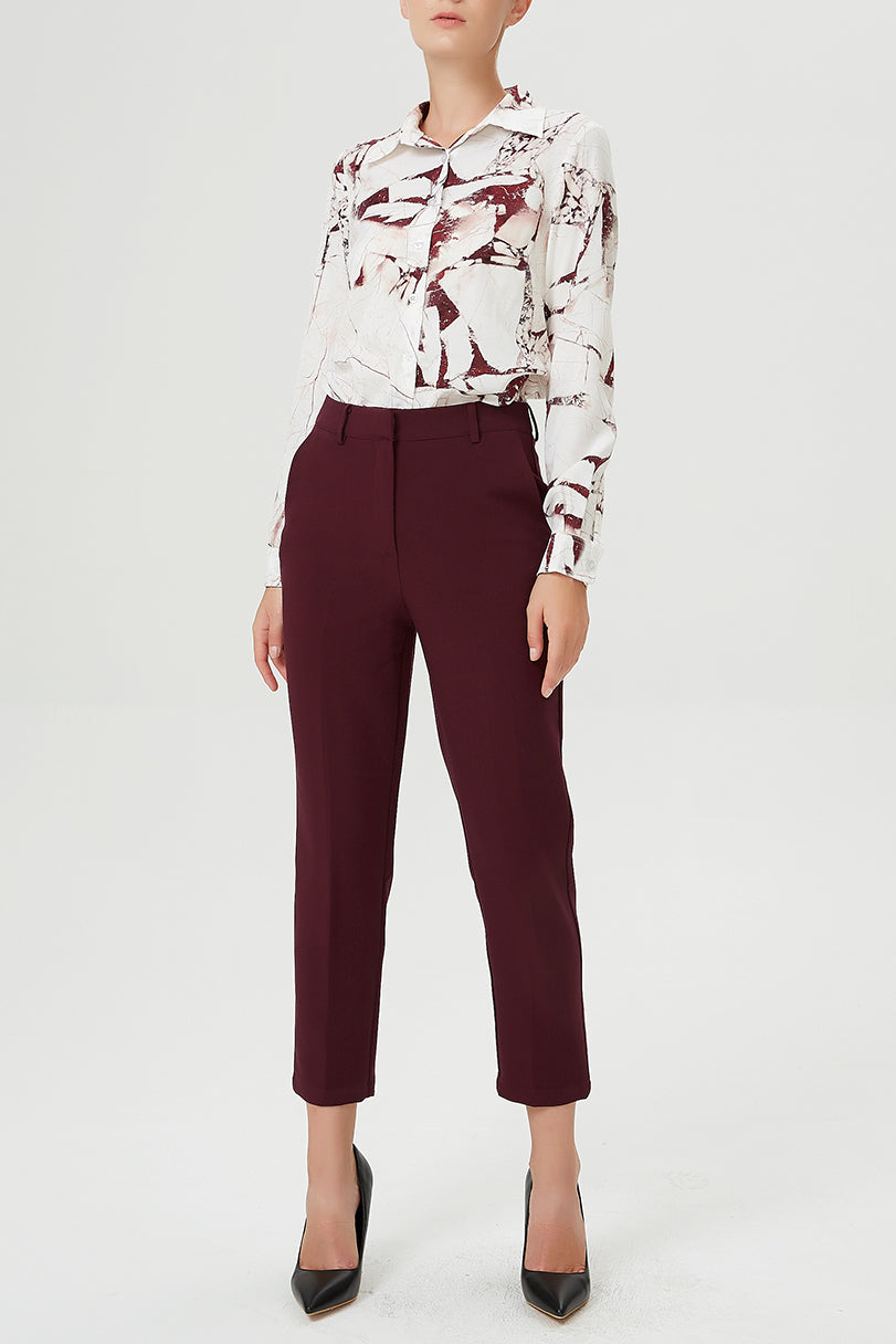 Chemise droite à imprimé effet marbre