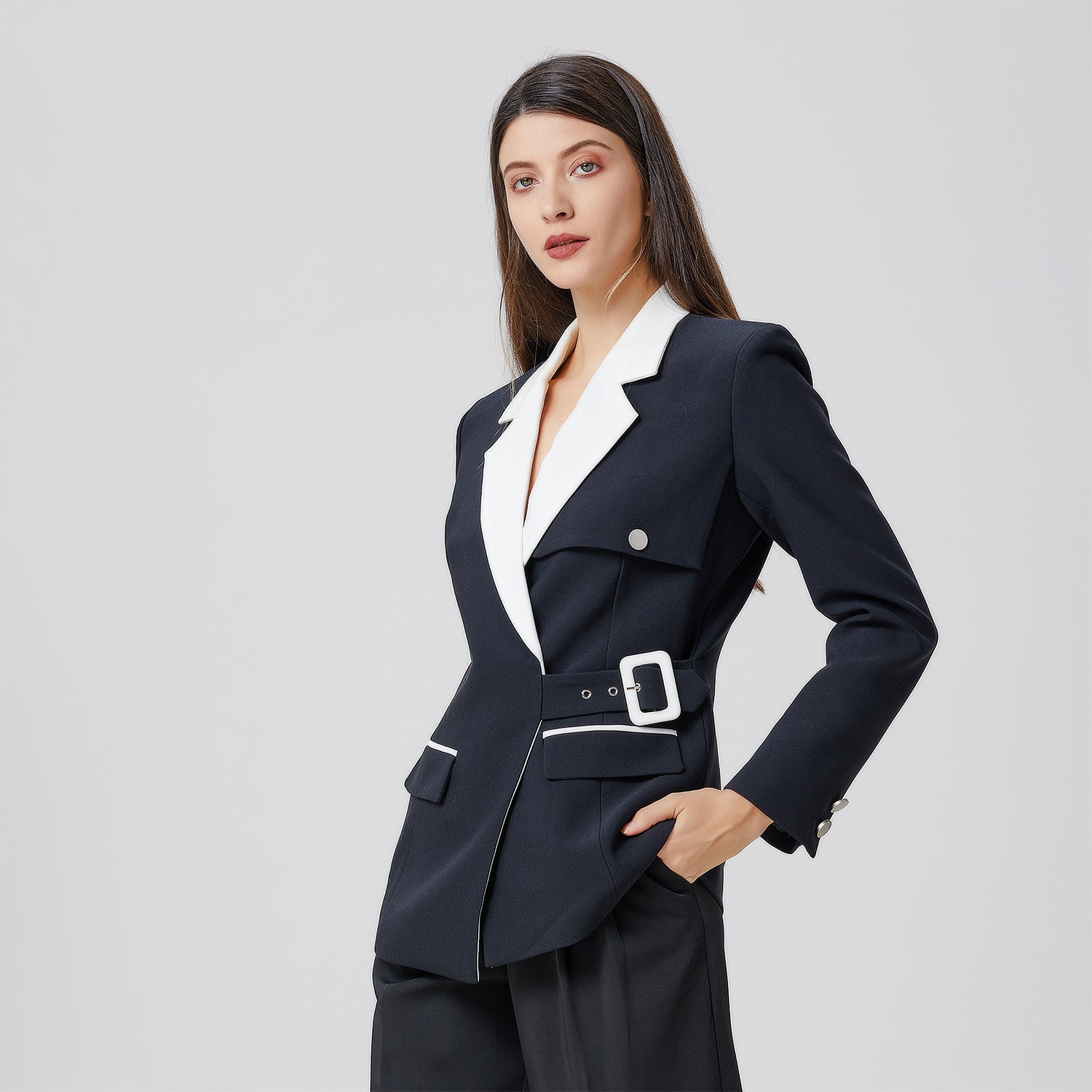 Veste tailleur bicolore