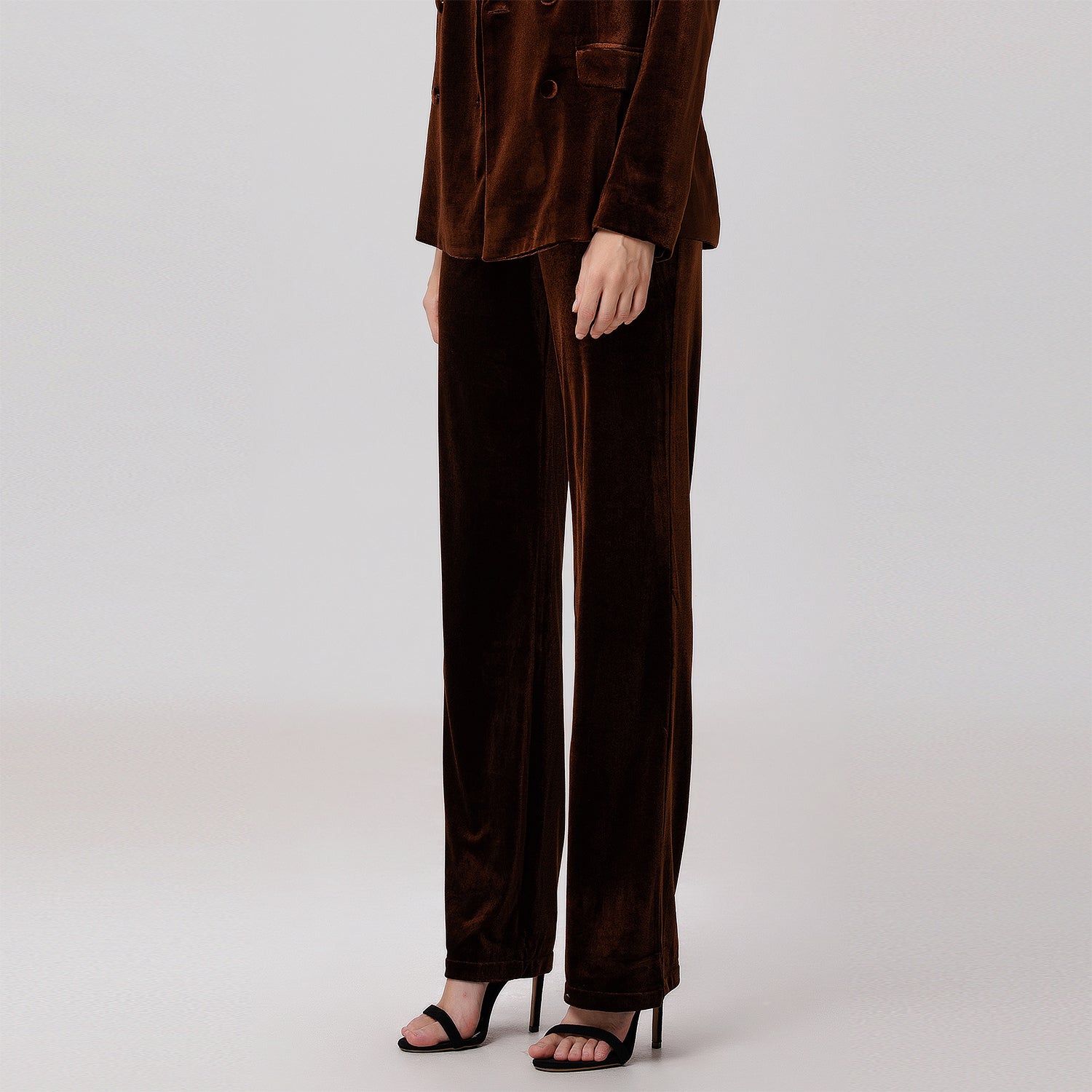 Pantalon droit en velours