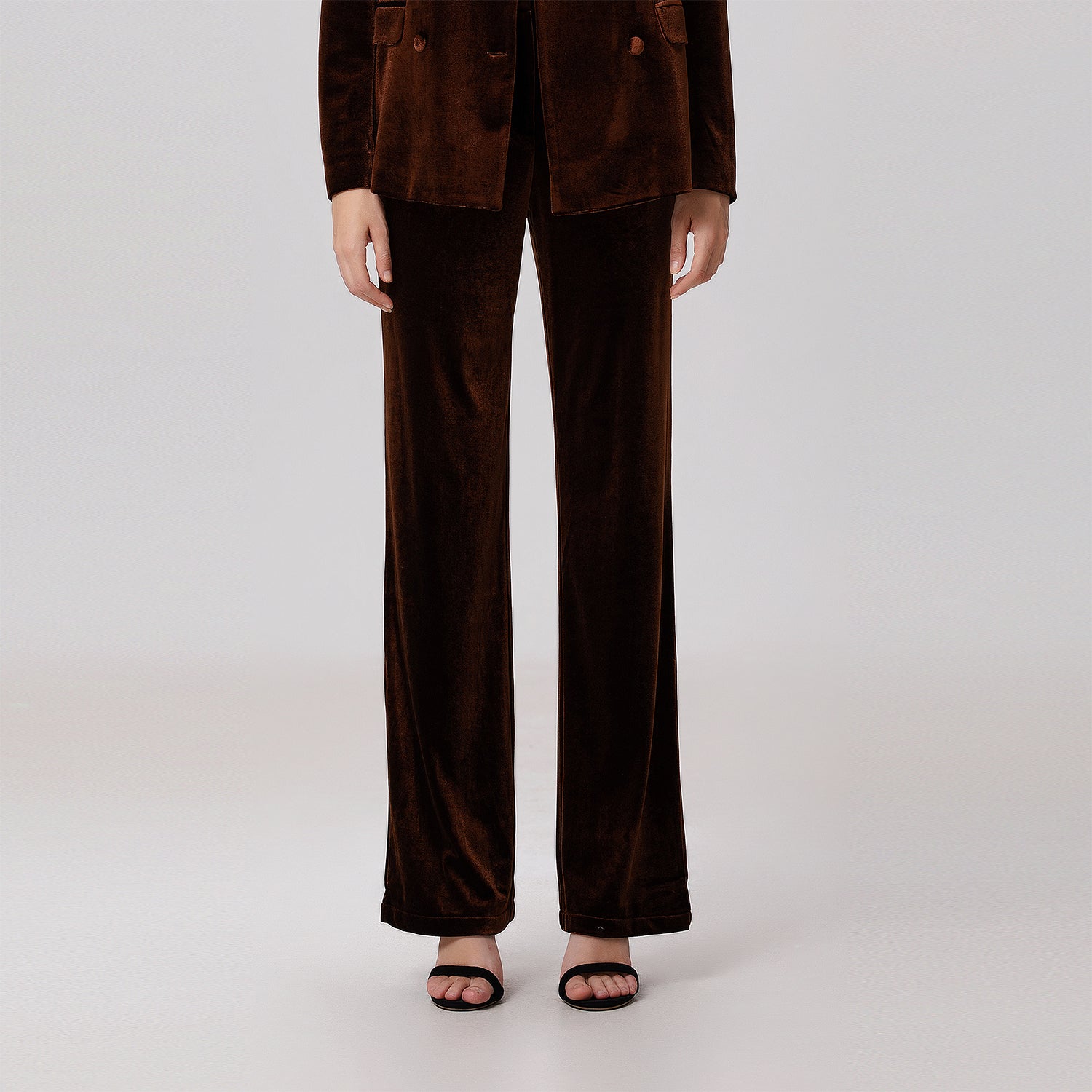 Pantalon droit en velours