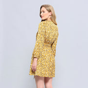 Robe courte patineuse à imprimé liberty vintage