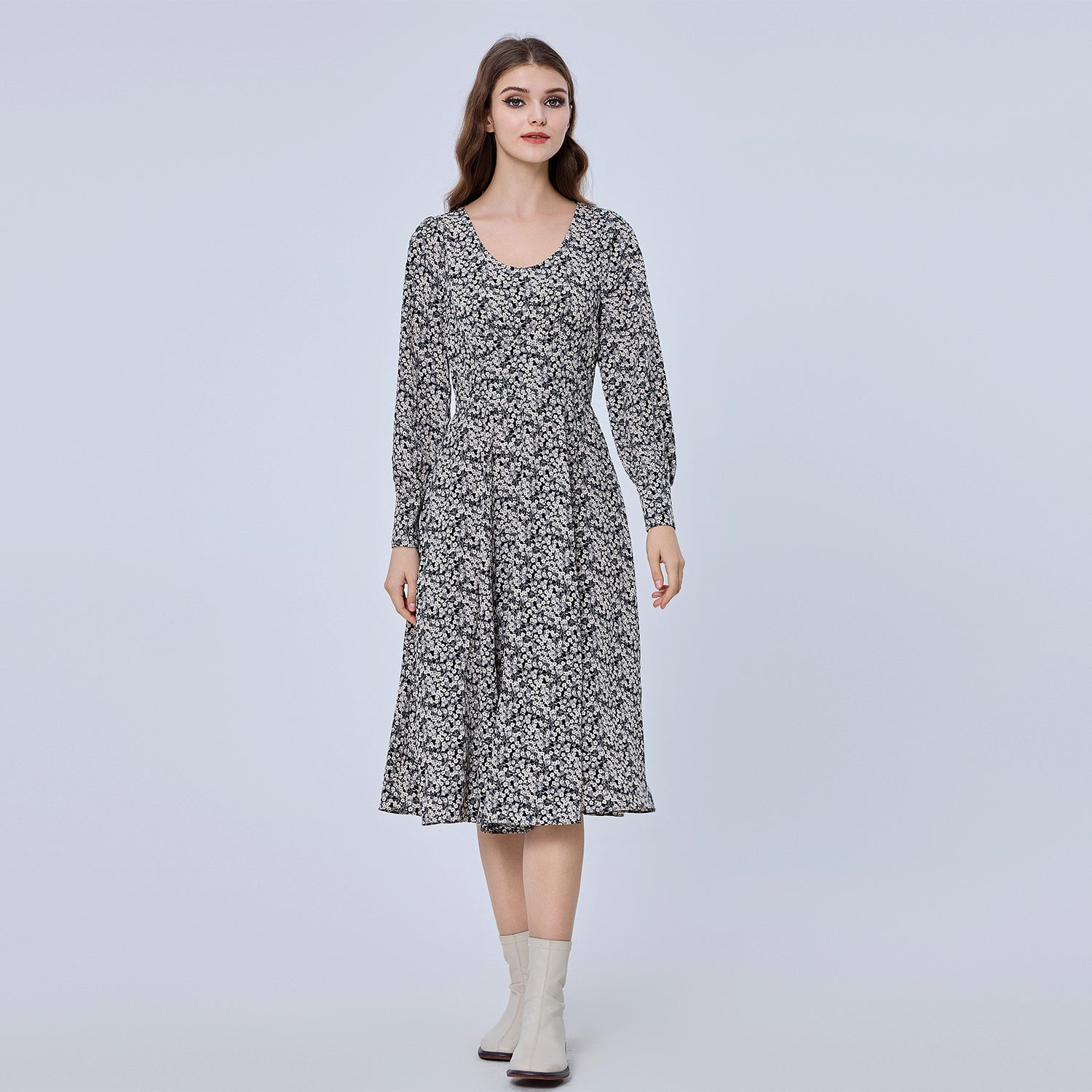 Robe midi à imprimé Liberty