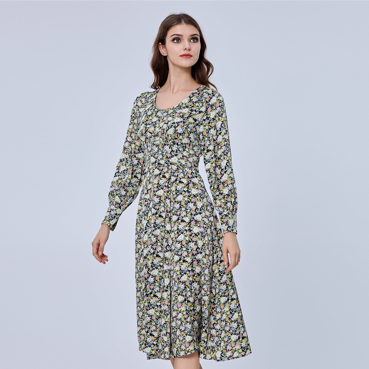 Robe midi à imprimé Liberty
