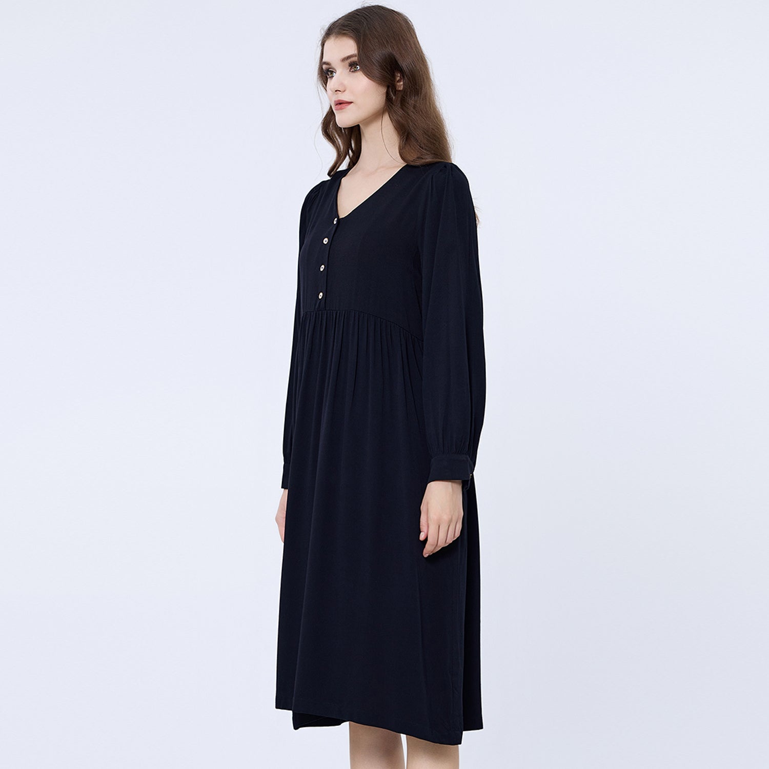 Robe-chemise ample de style rétro
