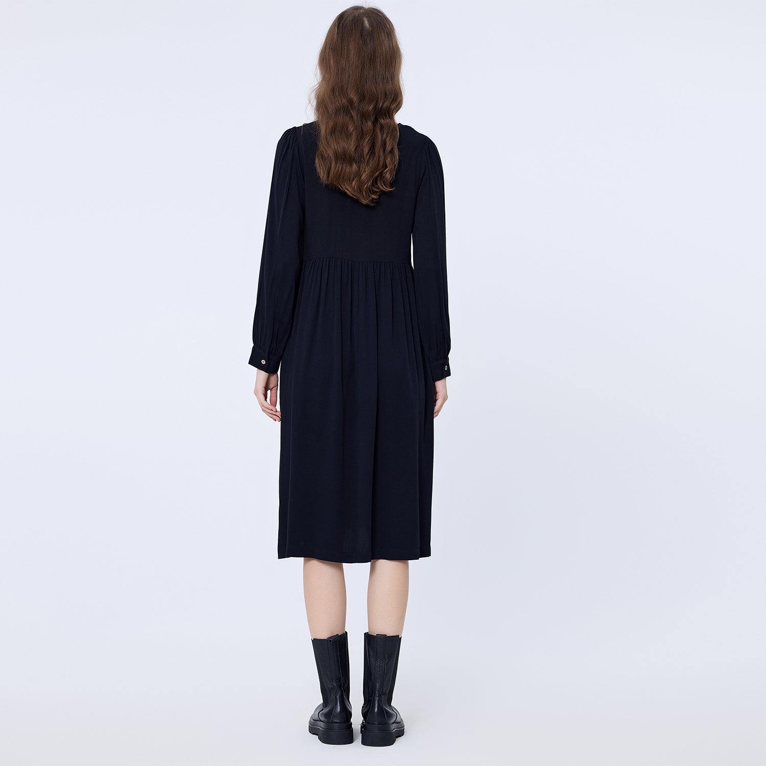 Robe-chemise ample de style rétro