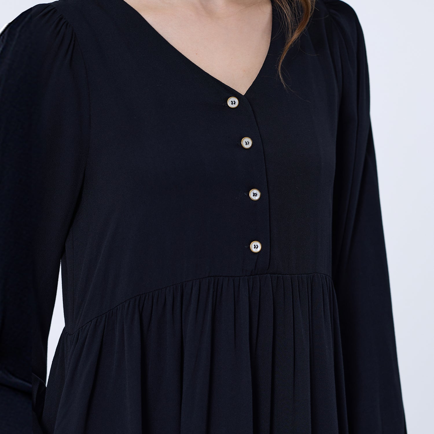 Robe-chemise ample de style rétro