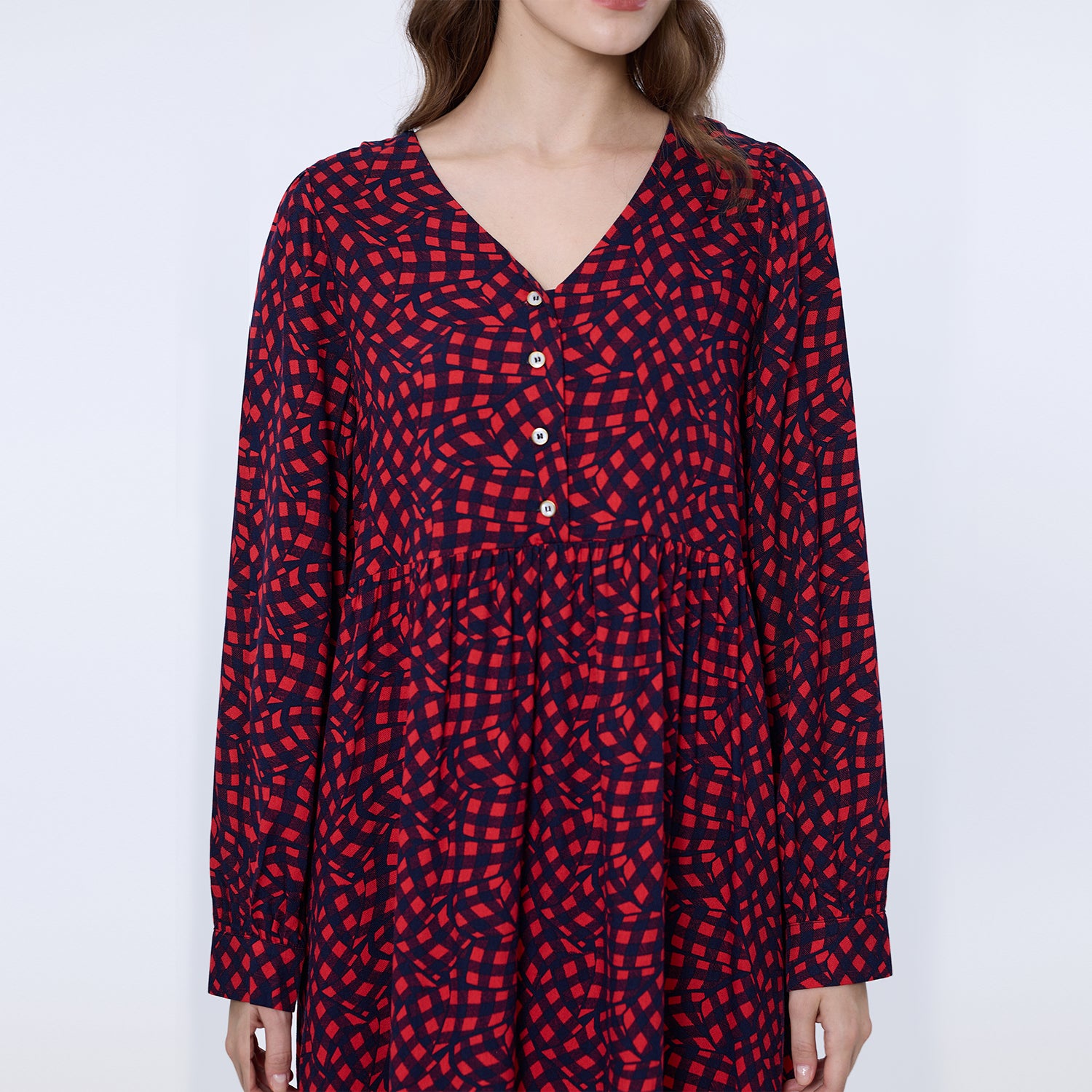 Robe-chemise ample de style rétro