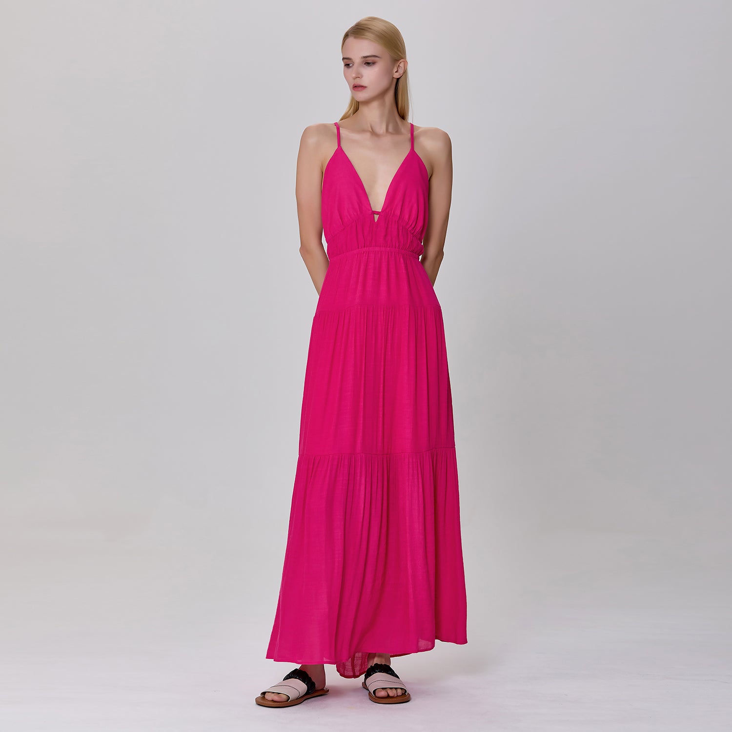 Robe longue d'été à bretelles