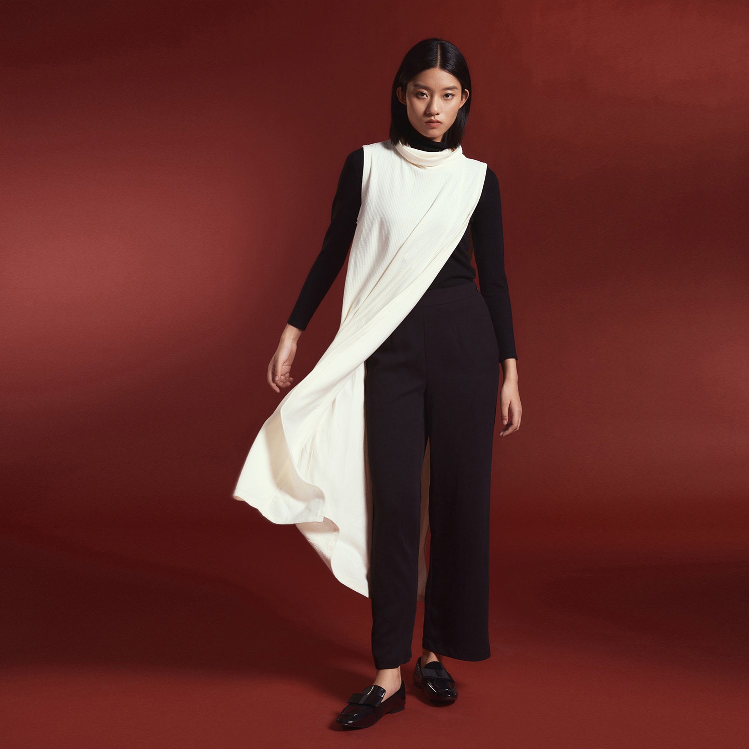 Poncho asymétrique léger