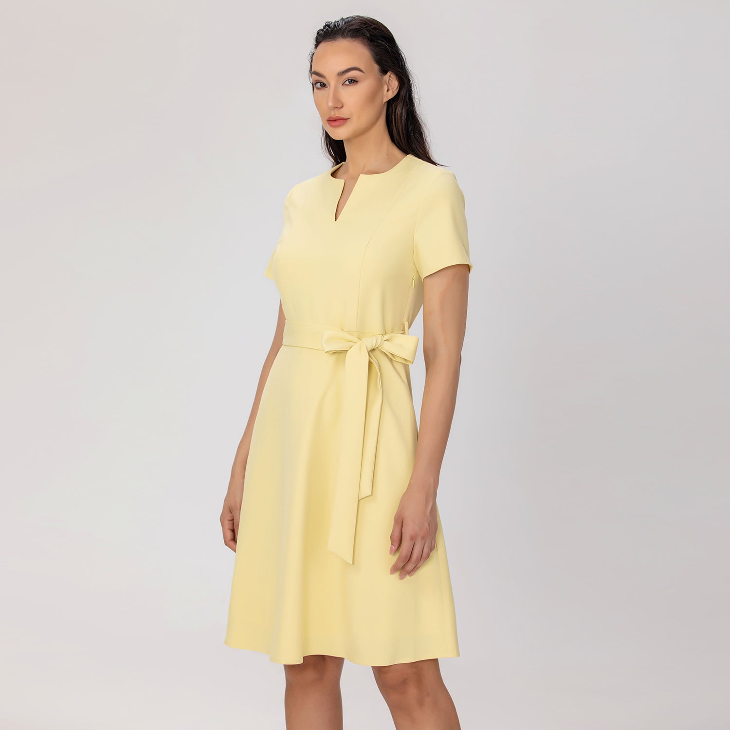 Robe tailleur ceinturée