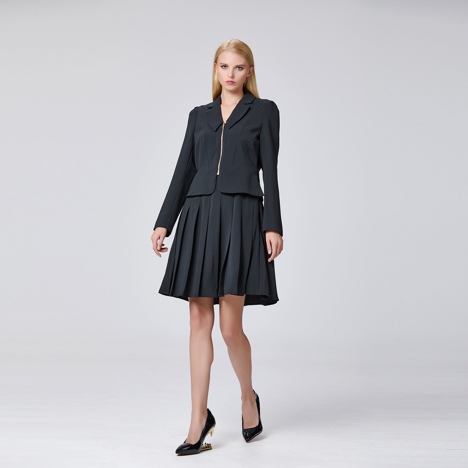 Robe patineuse effet veste