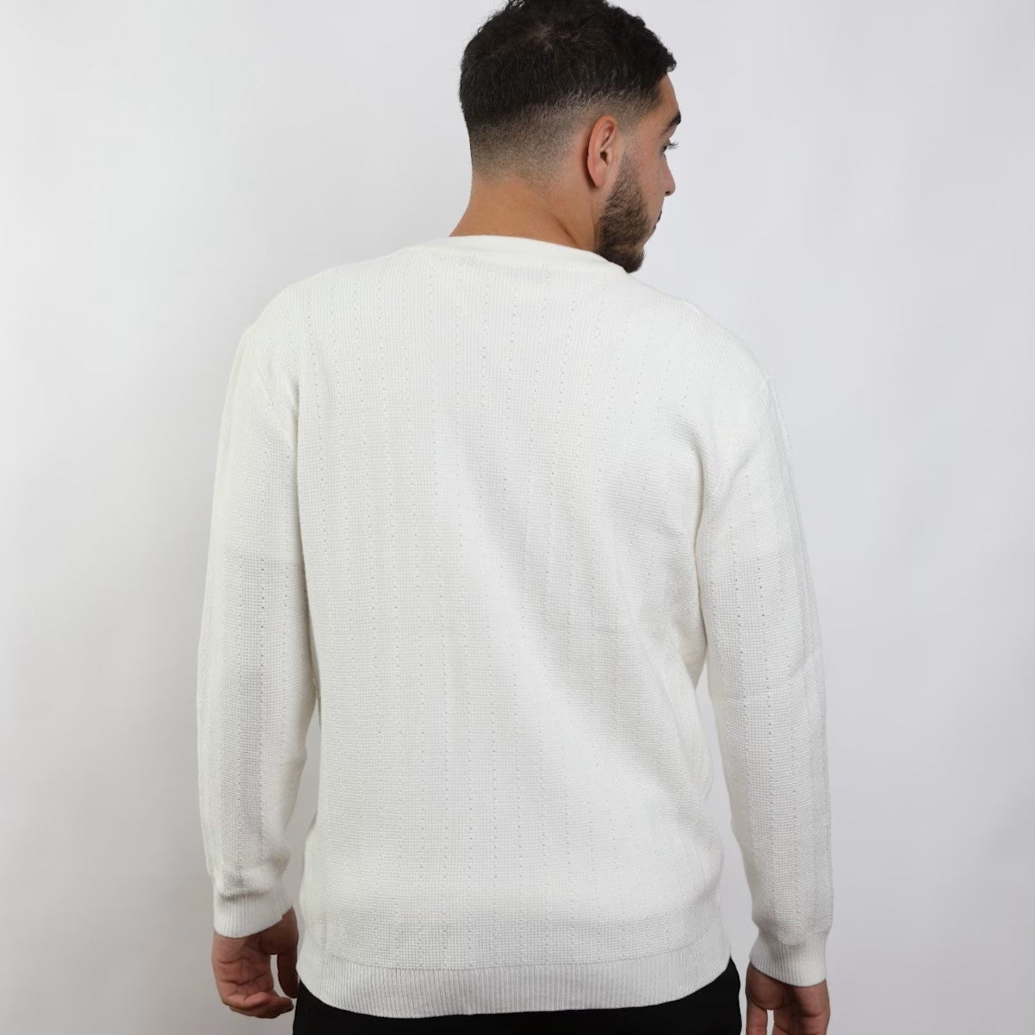 Pull Blanc Texturé en Maille - Smart & Joy
