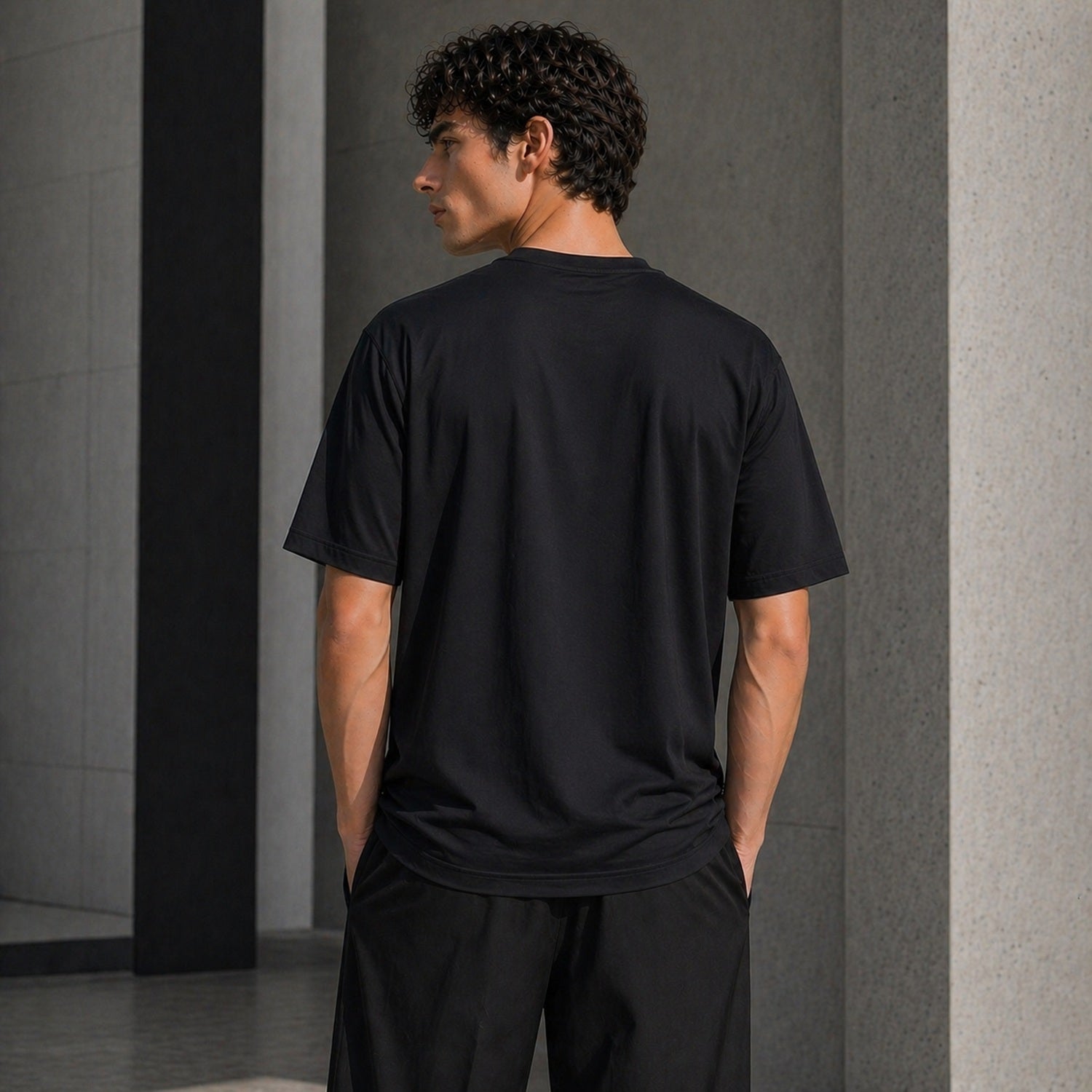 T-shirt coton premium avec détail contrasté résistant