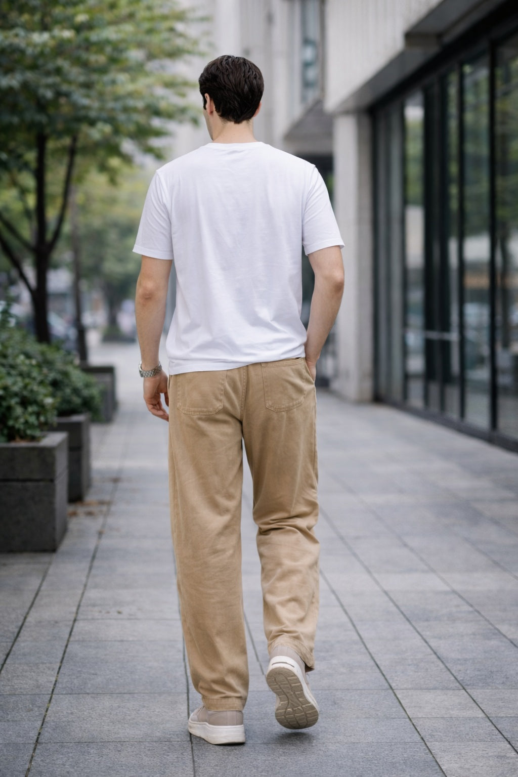 Pantalon Homme Coupe Droite à Cordon