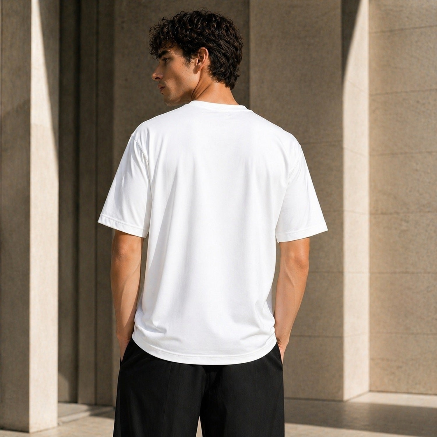 T-shirt coton premium avec détail contrasté résistant