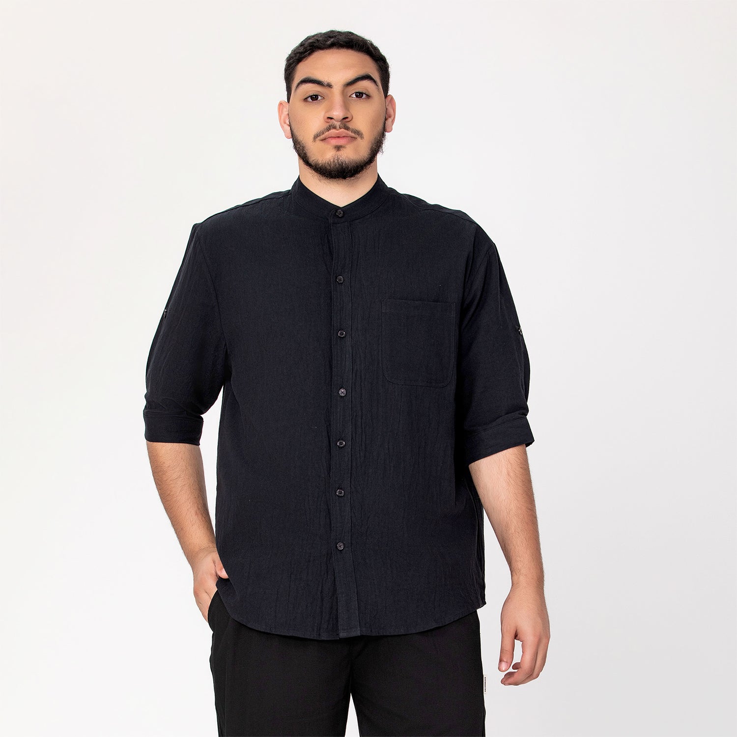 Chemise mao minimaliste