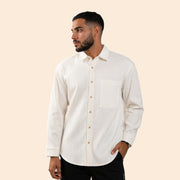 Chemise texturée à manches longues