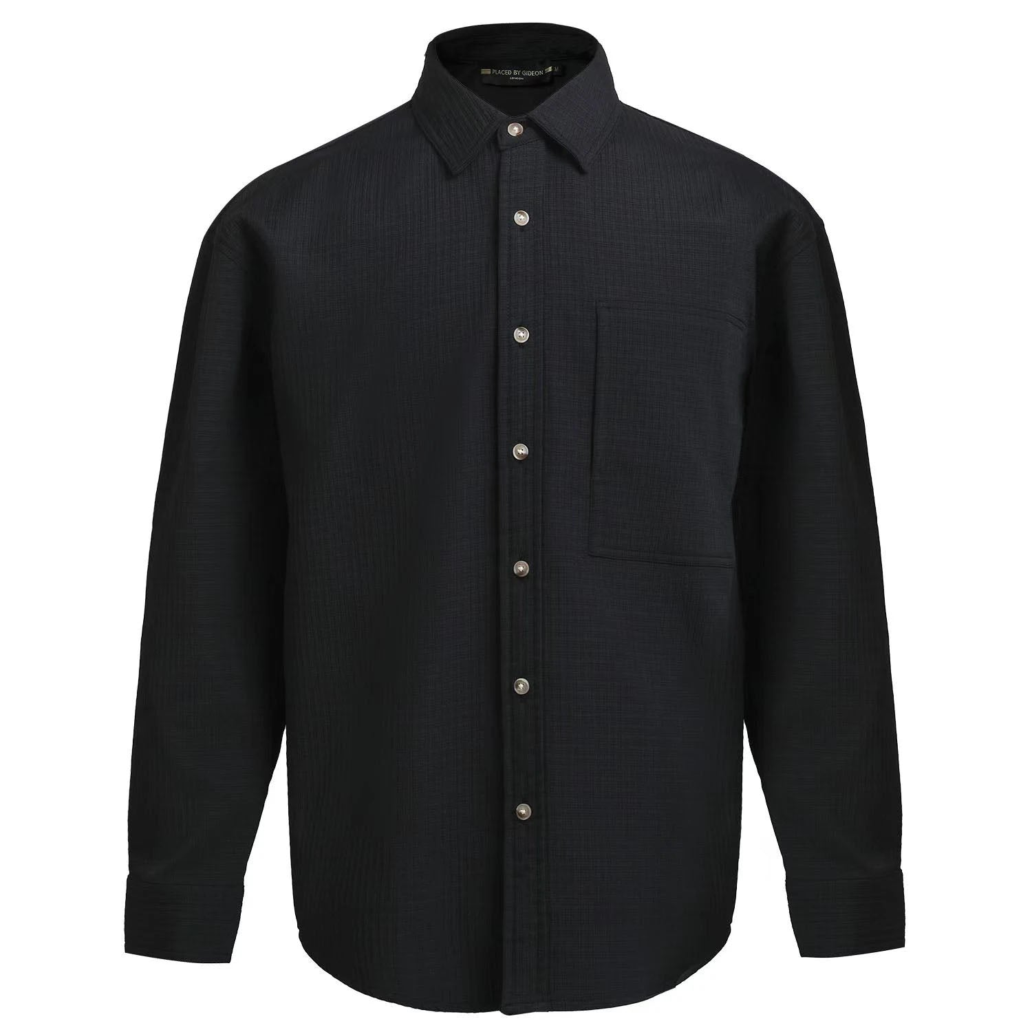 Chemise texturée à manches longues