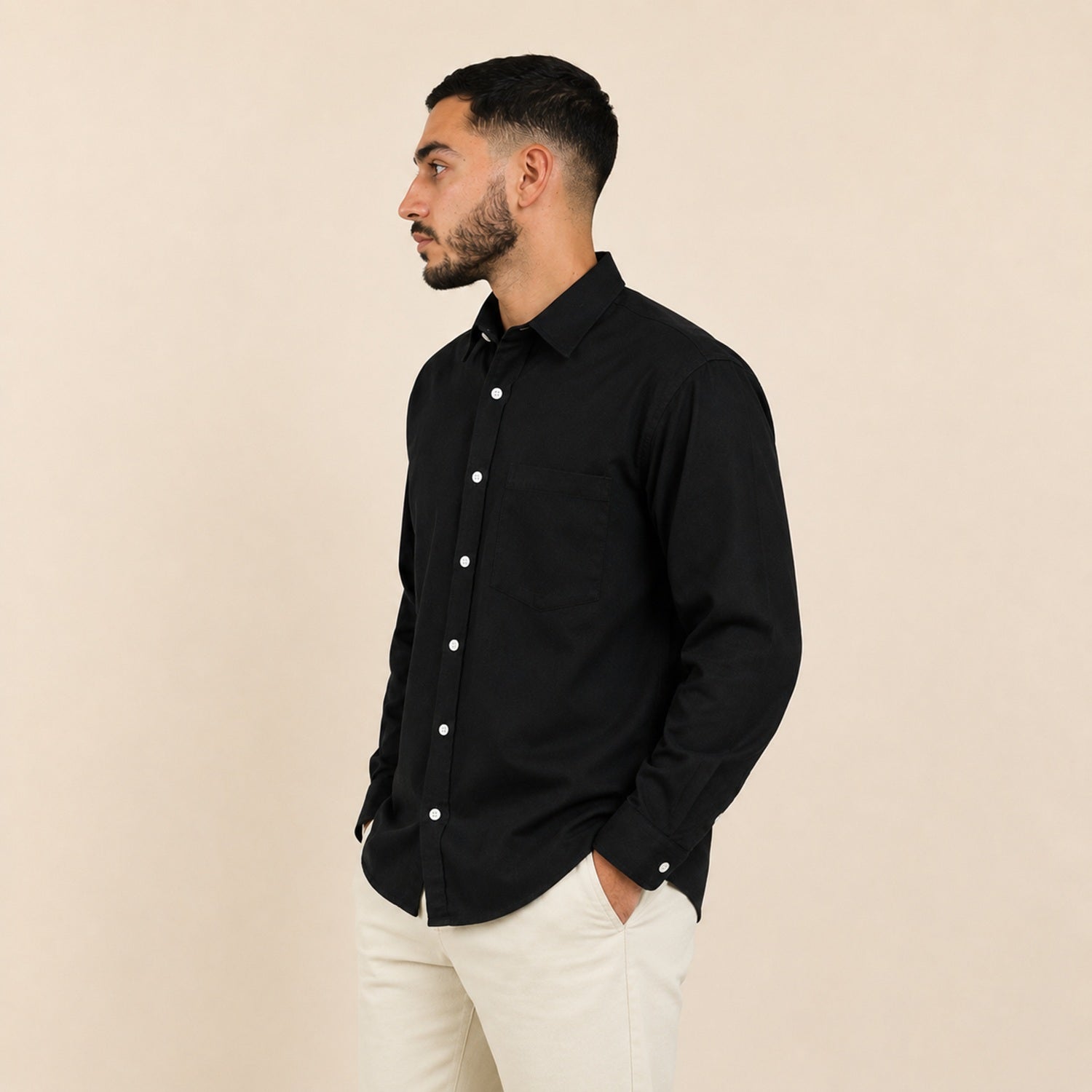 Chemise homme oversize à manches longues