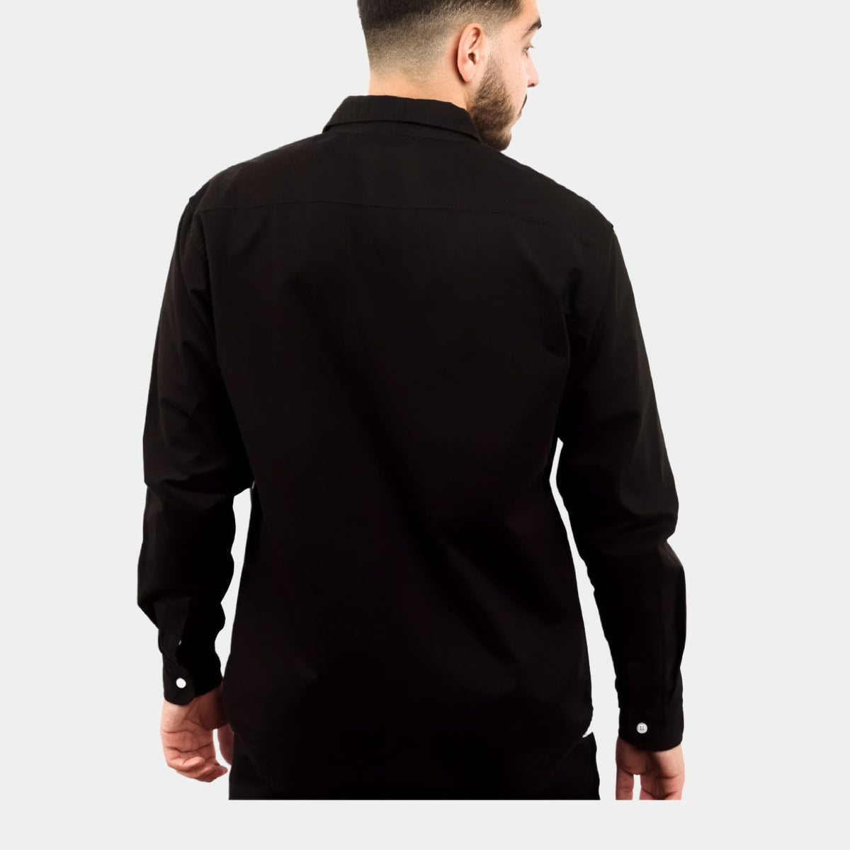 Chemise boutons contrastés à manches longues