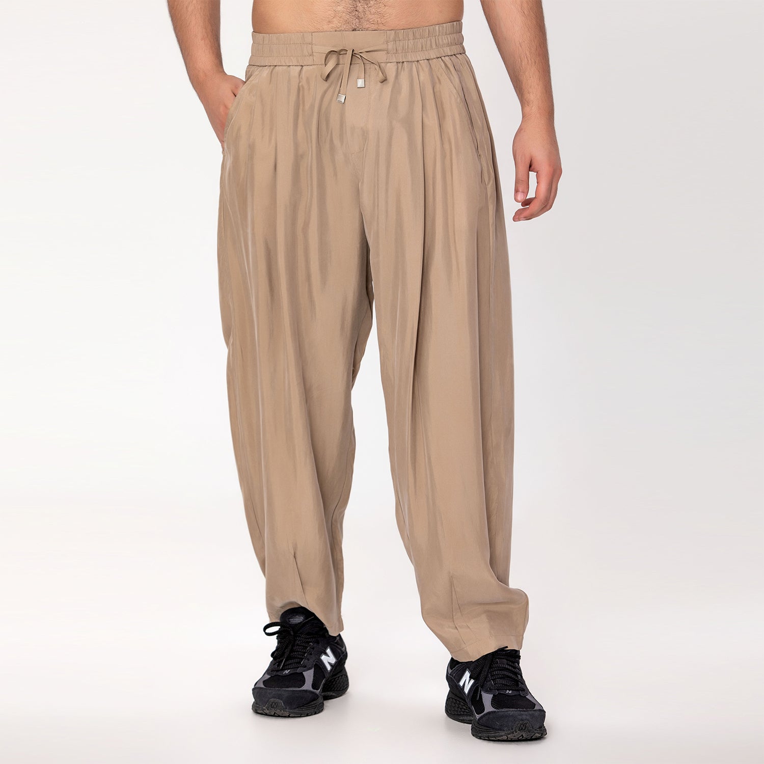 Pantalon large décontracté